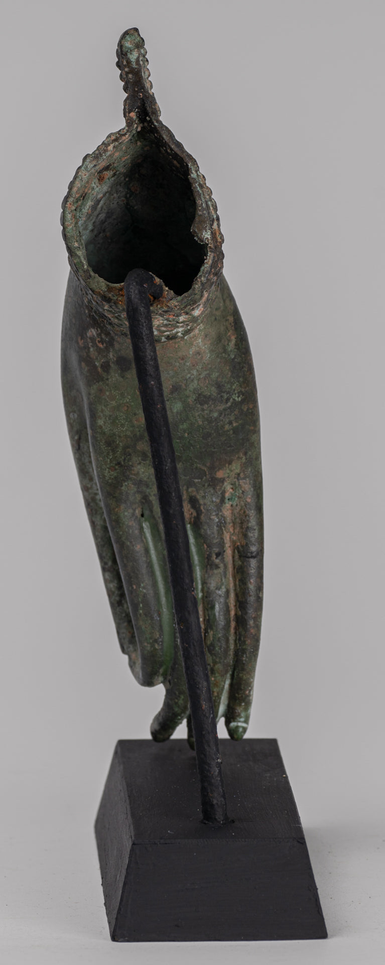 Mounted Antique Thai Style Southeast Asia Bronze Thai Teaching Hand - 19cm/8"