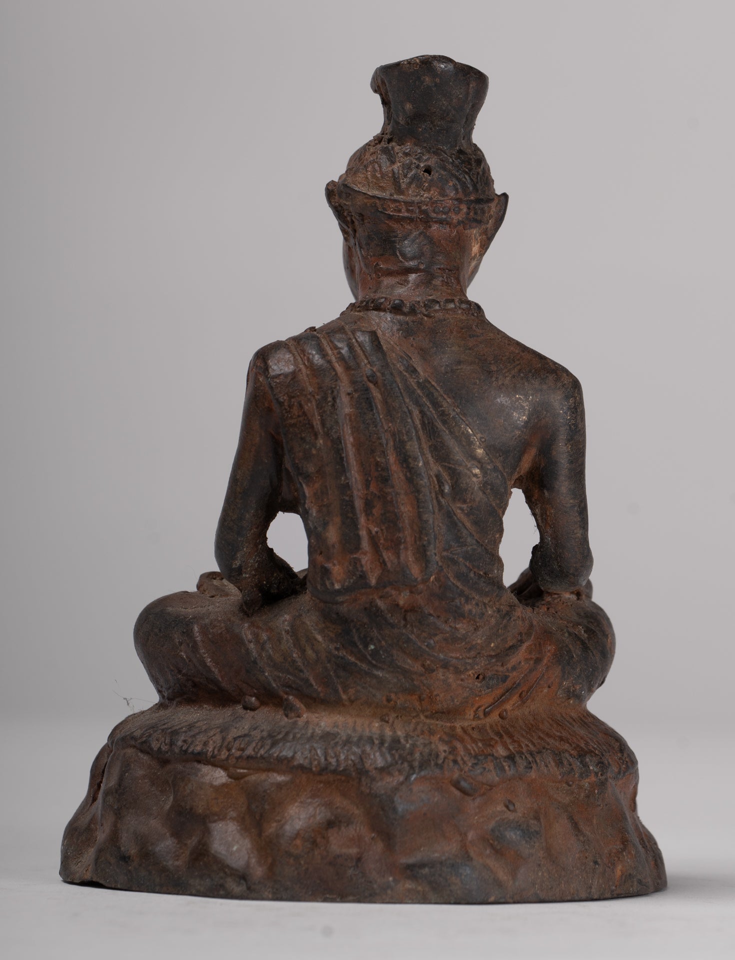 Hayagriva Statue - Antique Thai Style Seated Bronze Hayagriva Avatar of Vishnu - 12.5cm/5"