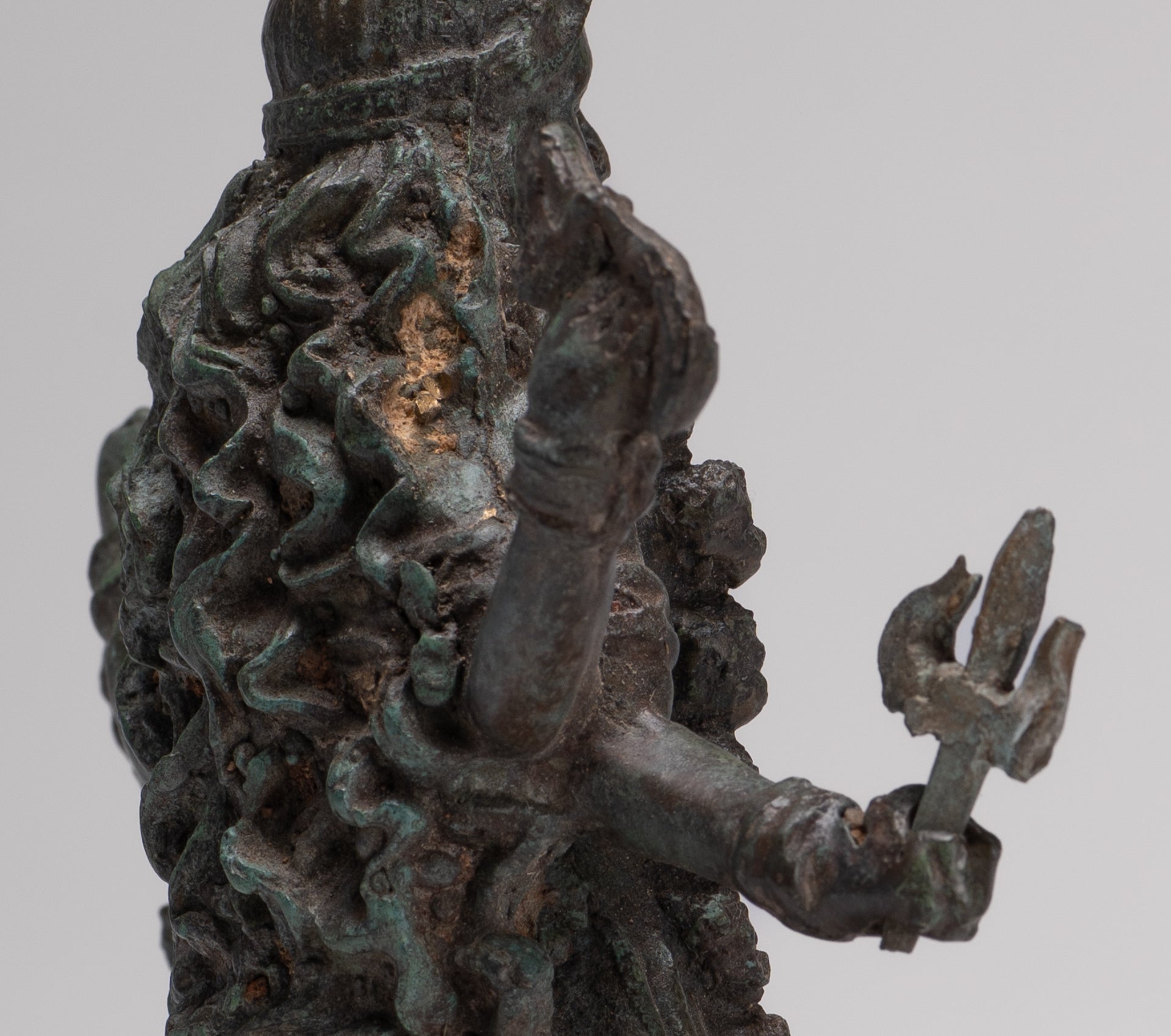 Kali Statue - Antique Indian Style Standing Bronze Kali or Mahakali Statue - 19cm/8"