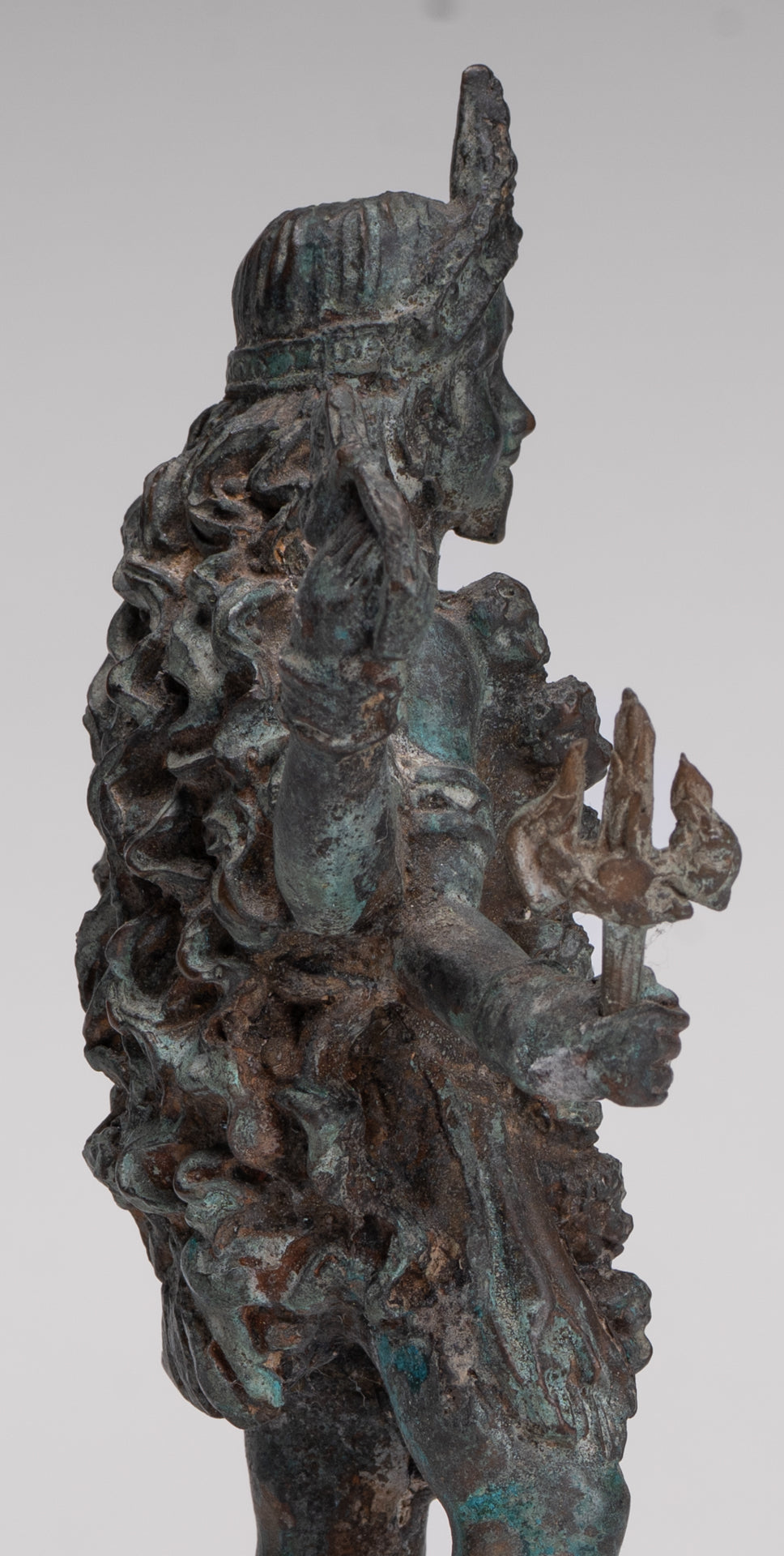 Kali Statue - Antique Indian Style Standing Bronze Kali or Mahakali Statue - 20cm/8"