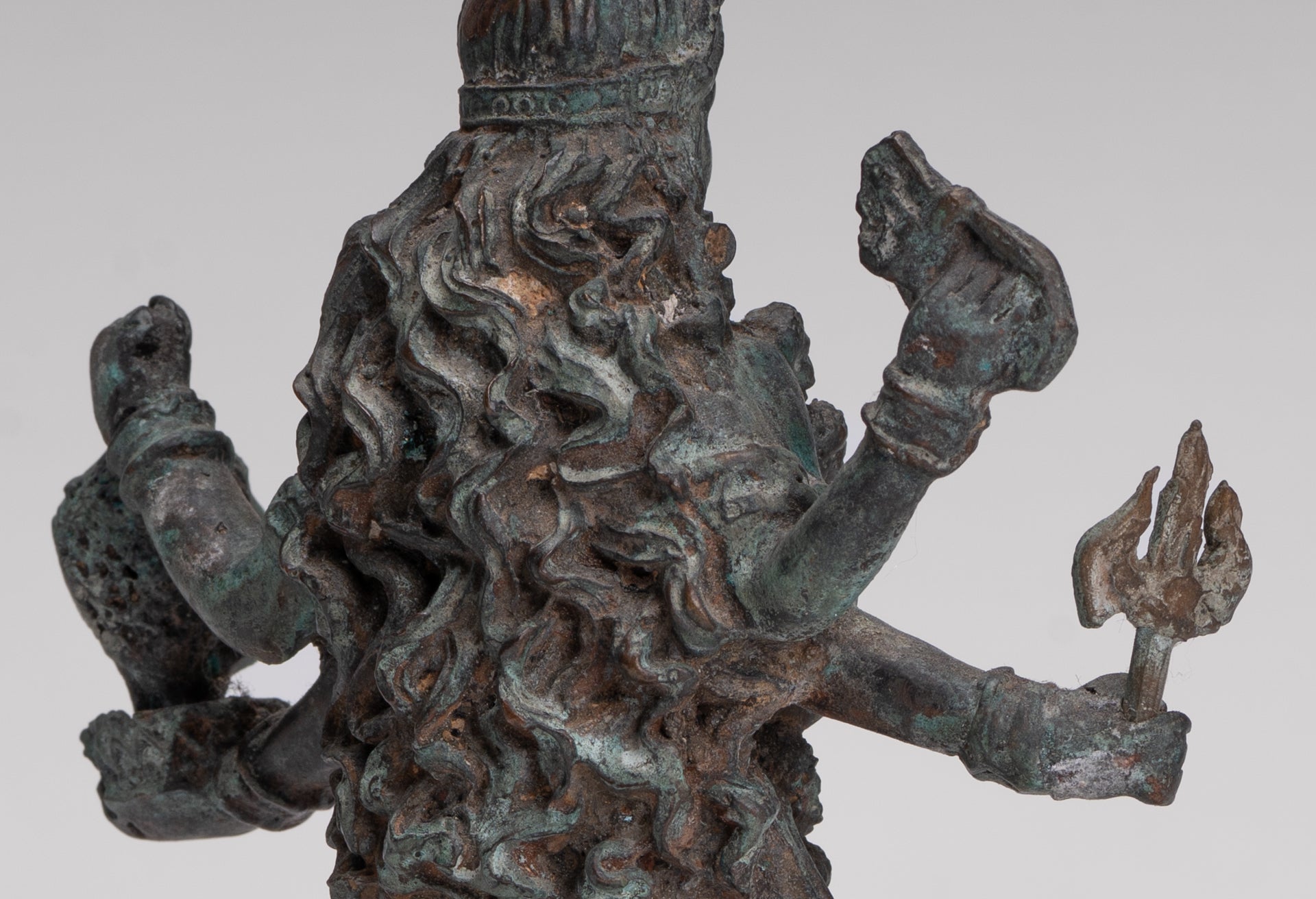 Kali Statue - Antique Indian Style Standing Bronze Kali or Mahakali Statue - 20cm/8"