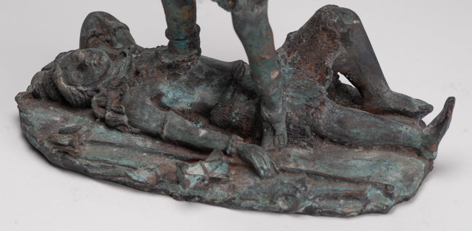 Kali Statue - Antique Indian Style Standing Bronze Kali or Mahakali Statue - 20cm/8"