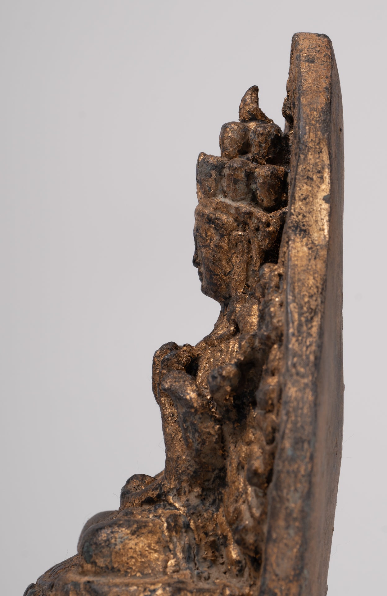 Bodhisattva Statue - Antique Khmer Style 1000 Arm Avaloketishvara Bodhisattva Statue - 17.5cm/7"