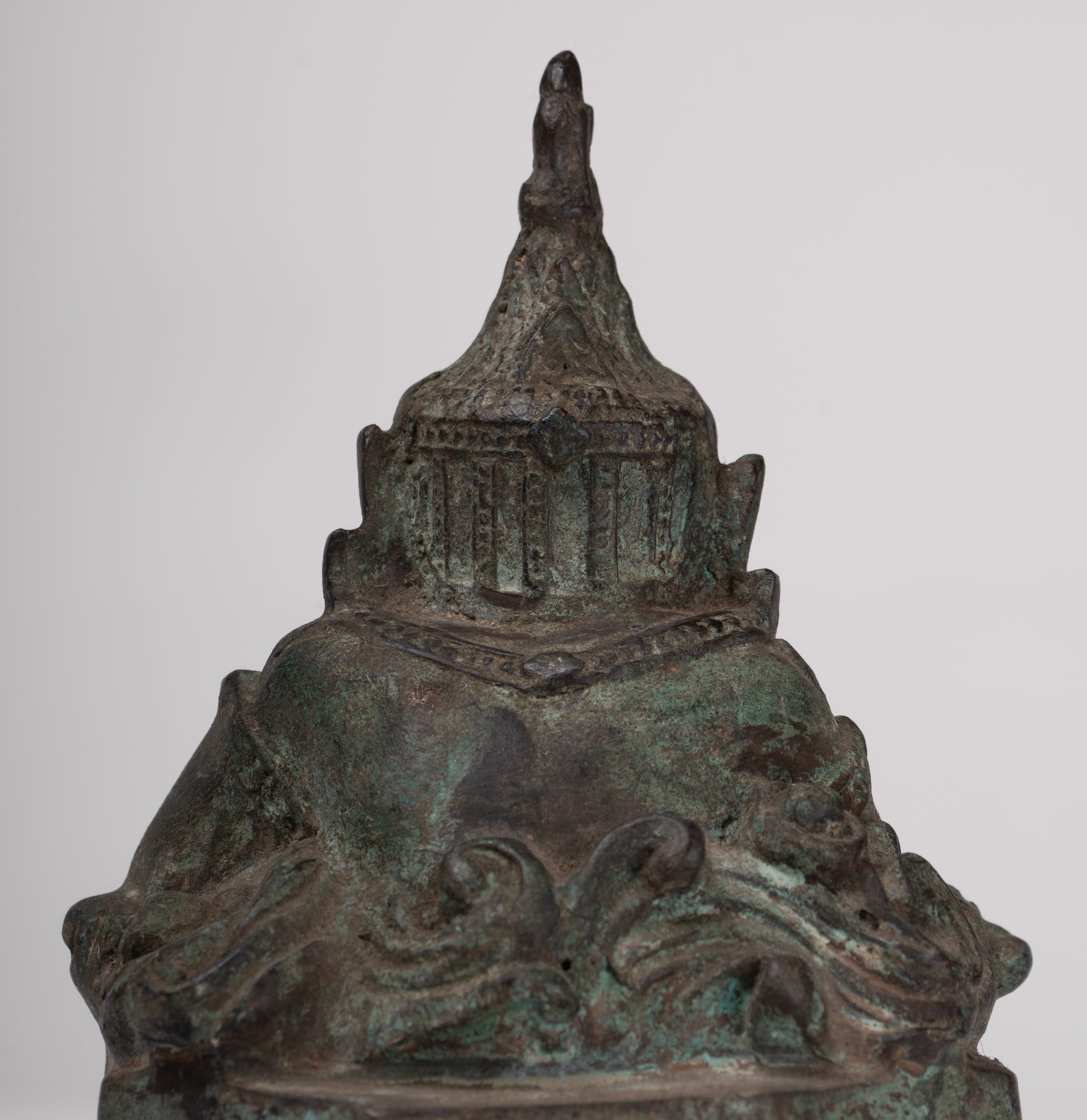 Phra Rahu Statue - Antique Thai Style God of Eclipses and Protection Phra Rahu Statue - 17.5cm/7"