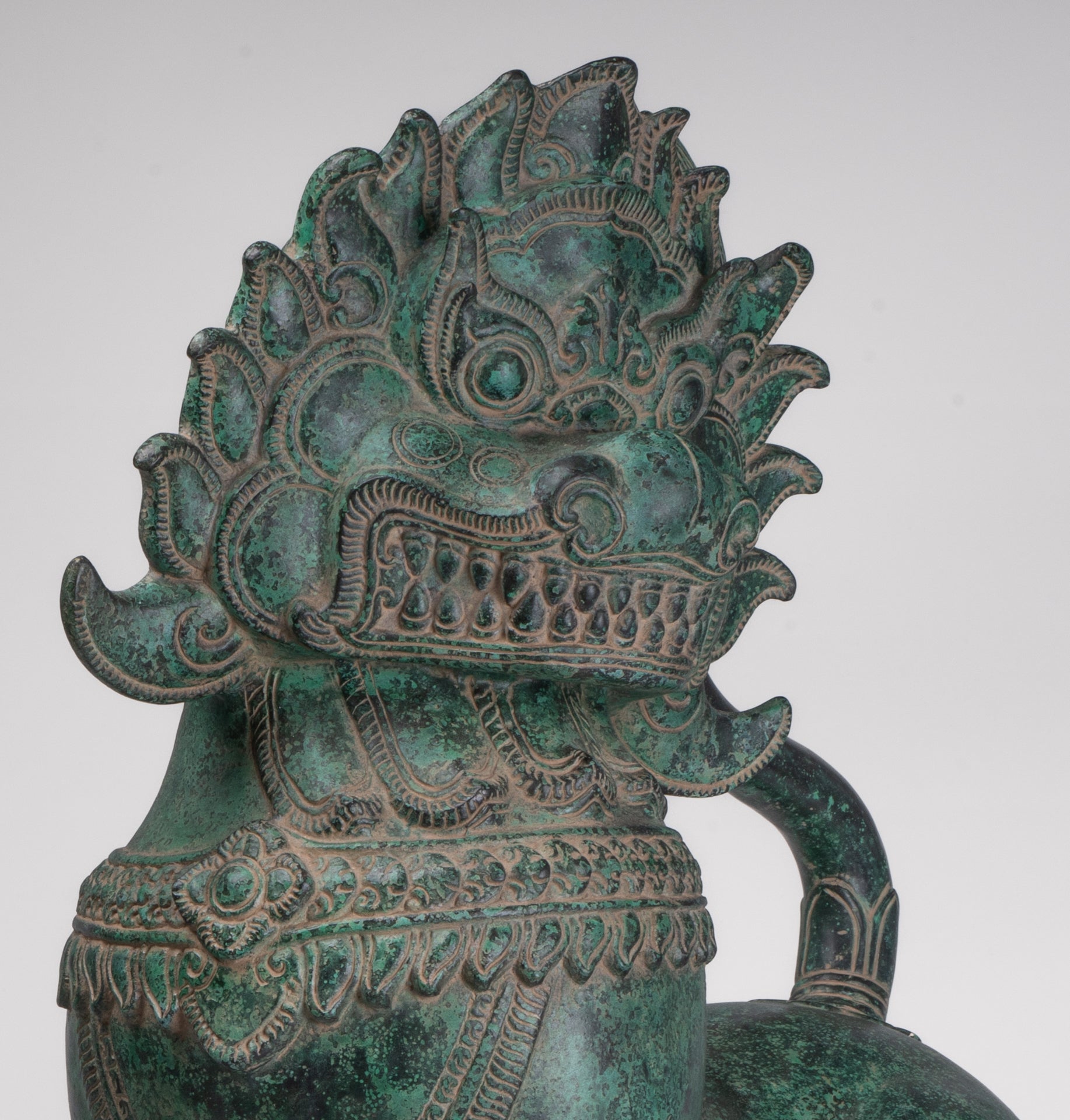 Antique Chinese Style Temple Guardian Lion Foo Dogs Imperial Lion - 66cm/26" (Pair)