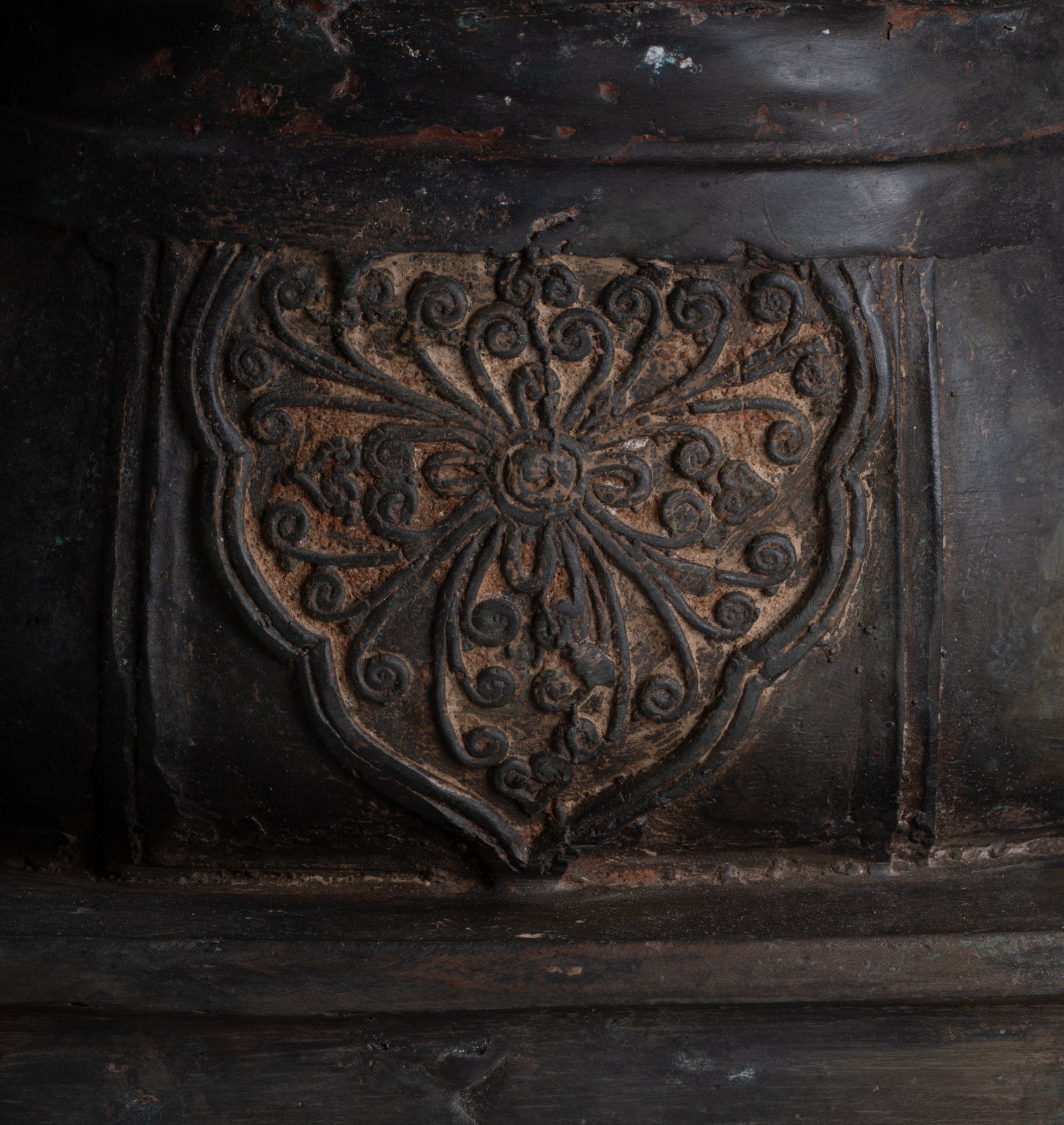 Ganesha Statue - Antique Thai Style Bronze Seated 2-Arm Ganesha Statue - 65cm/26"