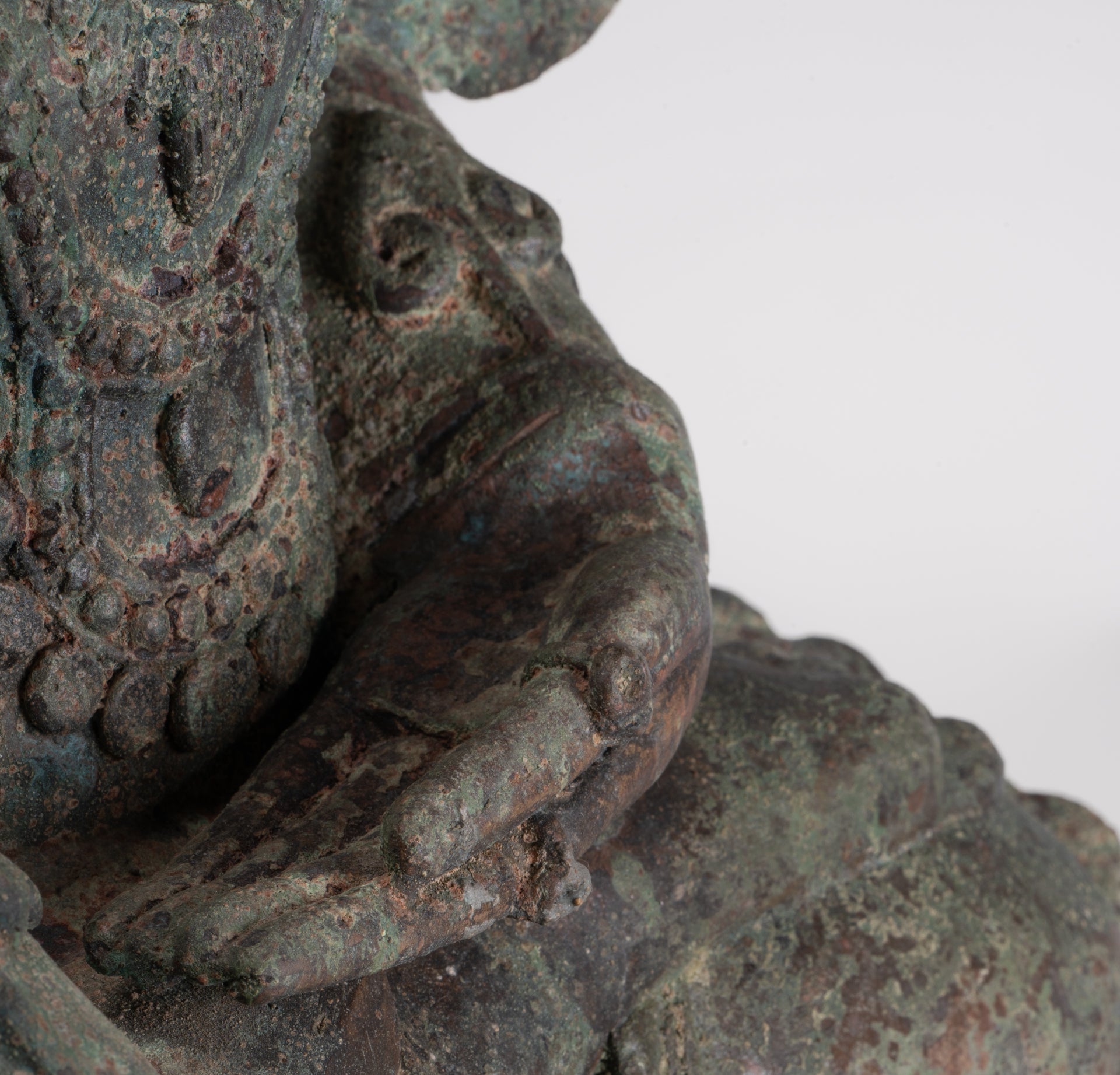 Antique Burmese Style Bronze Shan Enlightenment Seated Buddha Statue - 100cm/40"