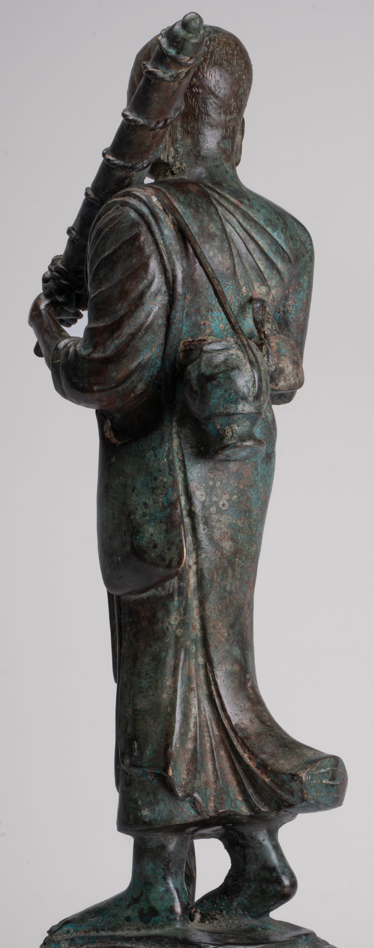 Monje - Antique Thai Style Bronze Dvaravati Sīvali Devotee / Disciple of Buddha Statue - 57cm / 23 "