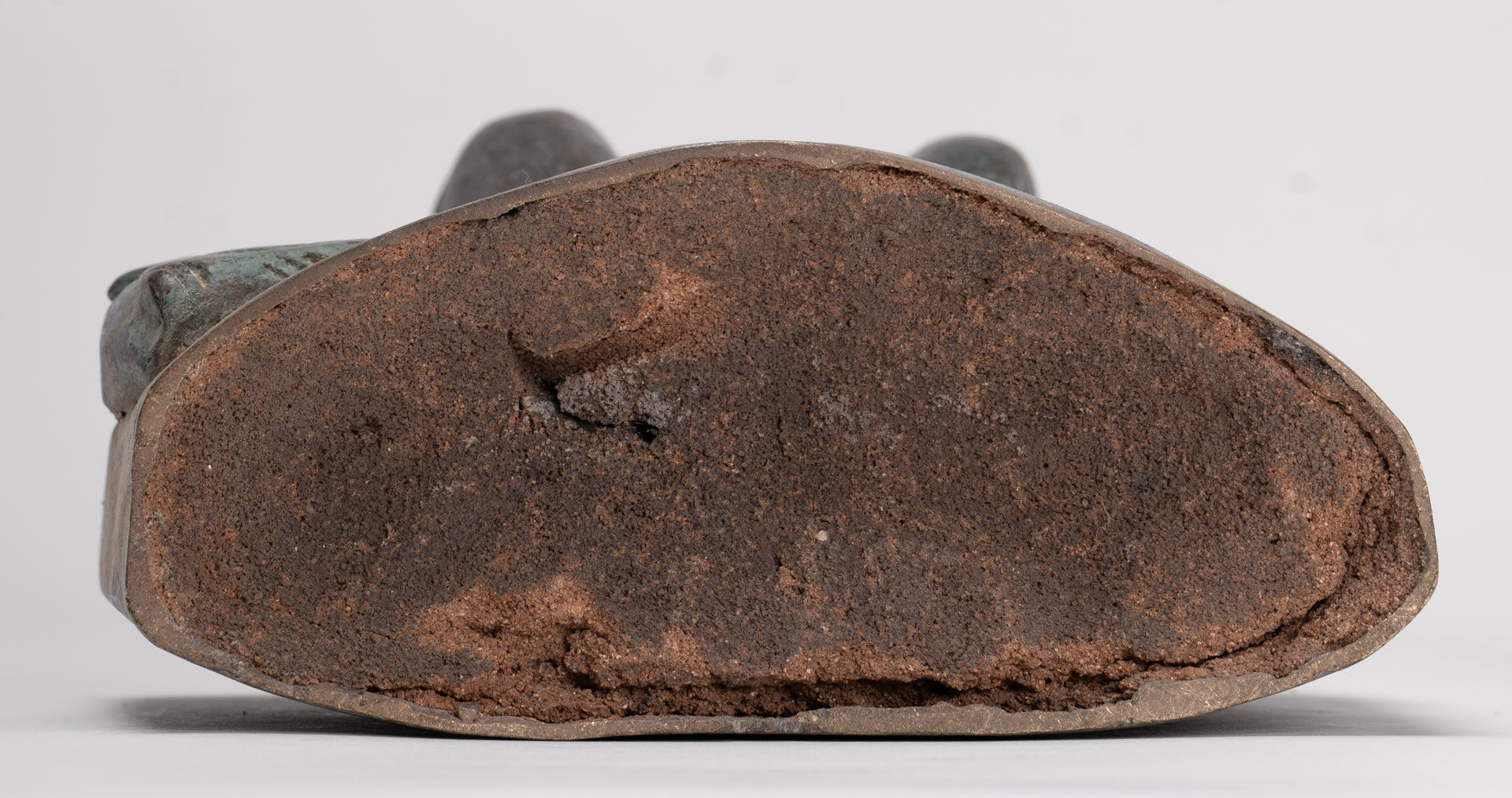 Buddha Statue - Seated Antique Laos Style Bronze Wednesday Evening Buddha - 32cm/13"