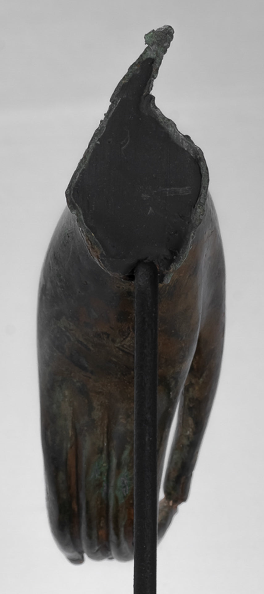 Mounted Antique Thai Style Southeast Asia Bronze Thai Teaching Hand - 25cm/10"