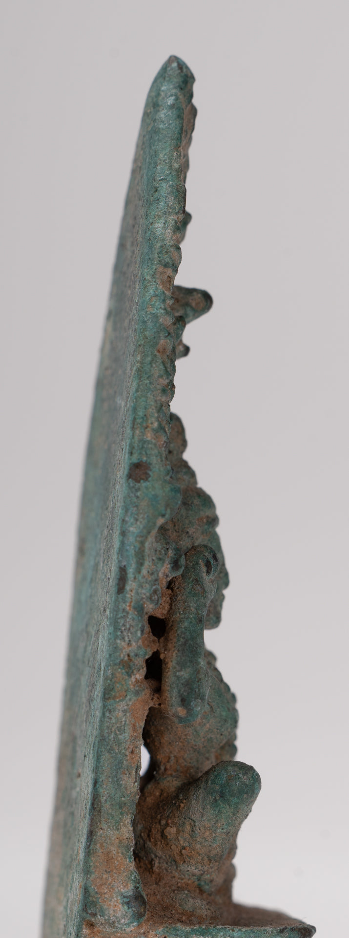 Vishnu Statue - Antique Khmer Style Bronze Seated 'Hear No Evil' Statue - 7.5cm / 3"