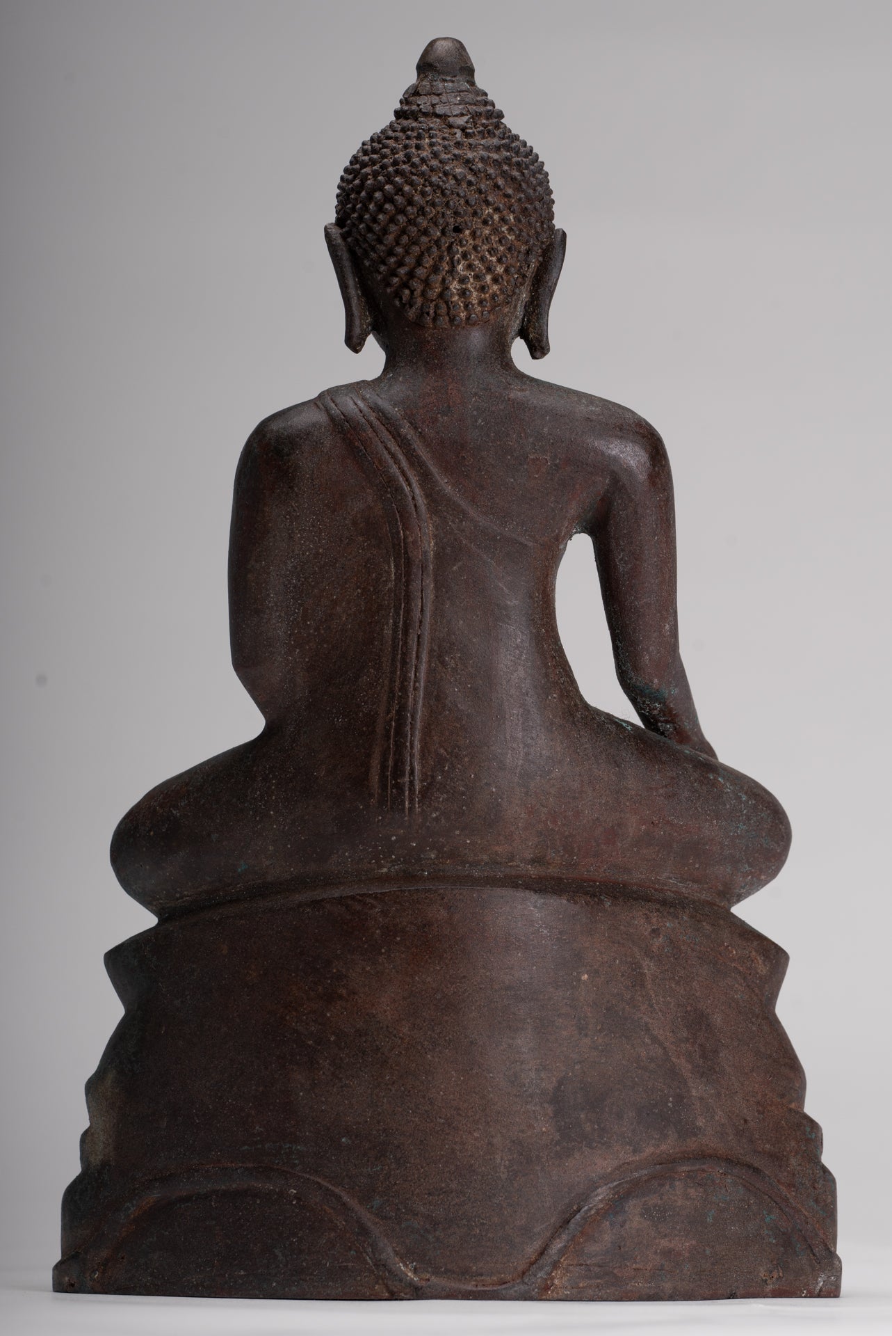 Buddha Statue - Antique Thai Style Bronze Chiang Saen Enlightenment Buddha Statue - 30cm/12"