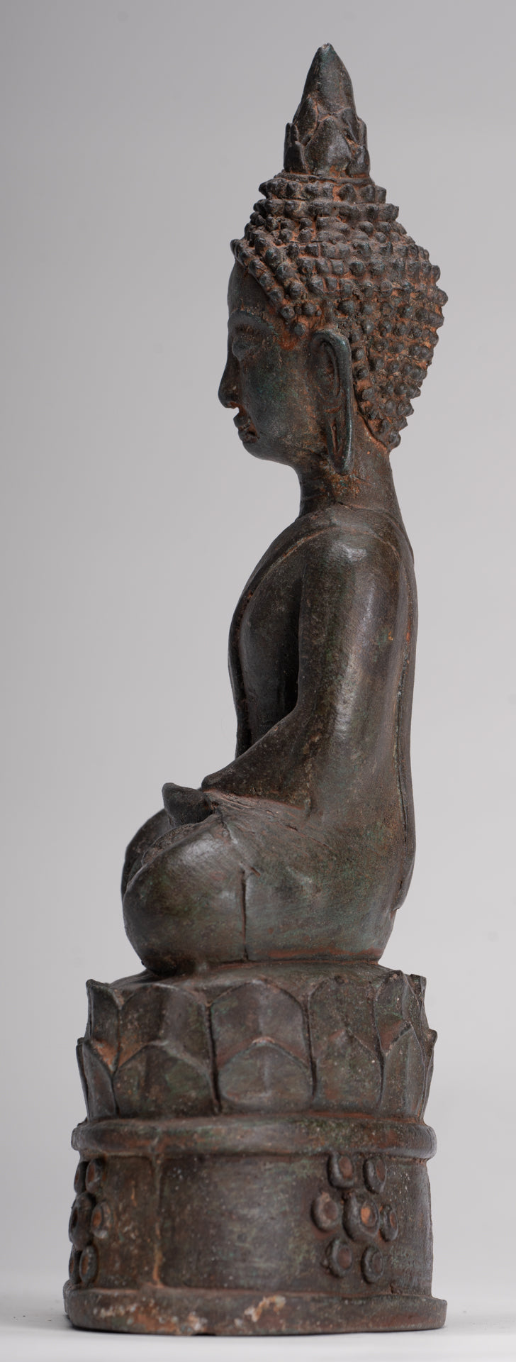 Buddha Statue - Antique Laos Style Enlightenment Buddha Statue - 27cm/11"