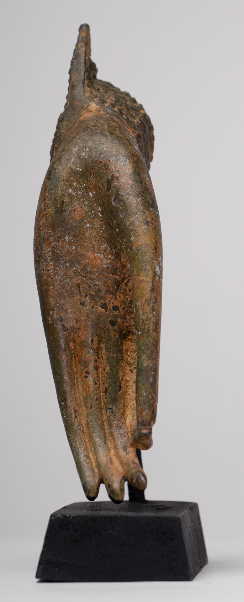 Mounted Antique Thai Style Southeast Asia Bronze Thai Teaching Hand - 19cm/8"