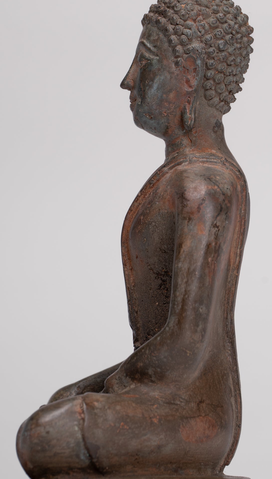 Buddha Statue - Antique Sukhothai Style Thai Enlightenment Buddha Statue - 18cm/7"