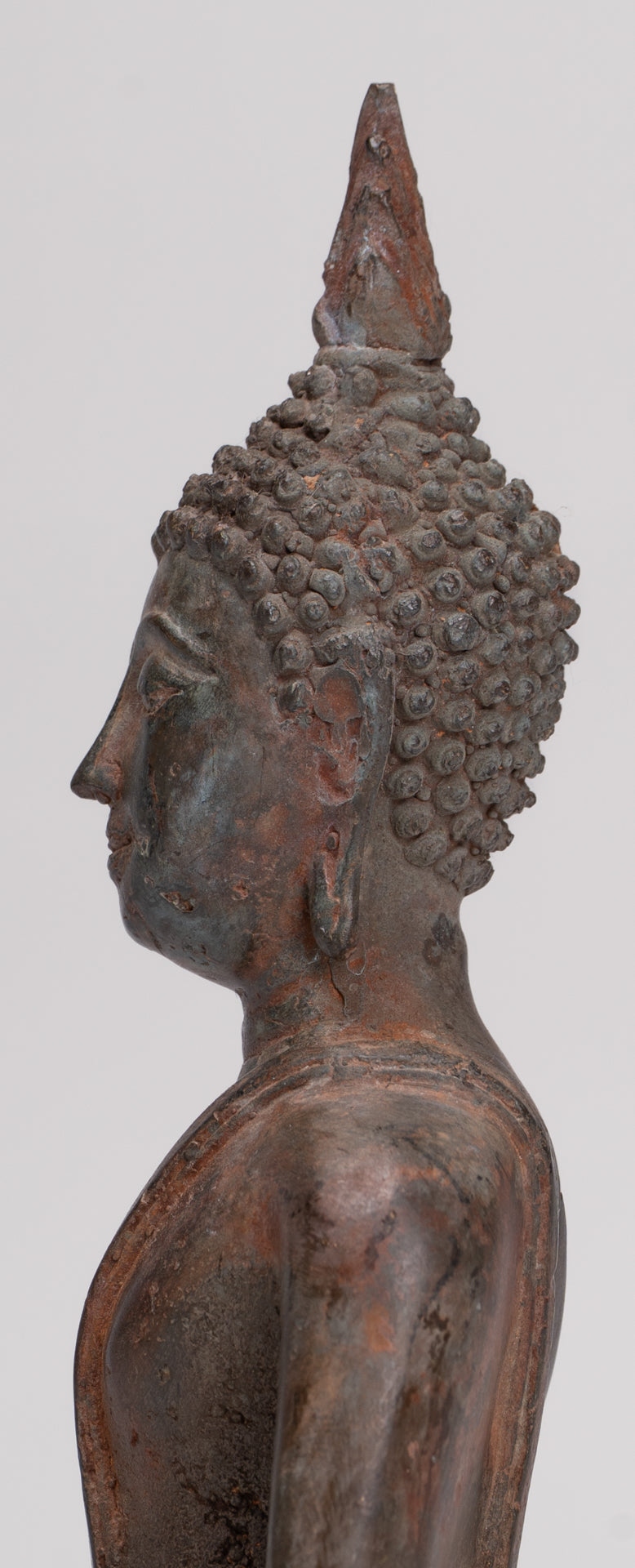 Buddha Statue - Antique Sukhothai Style Thai Enlightenment Buddha Statue - 18cm/7"