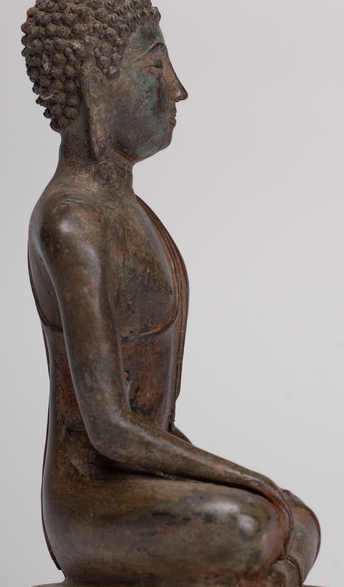 Buddha Statue - Antique Sukhothai Style Thai Enlightenment Buddha Statue - 18cm/7"