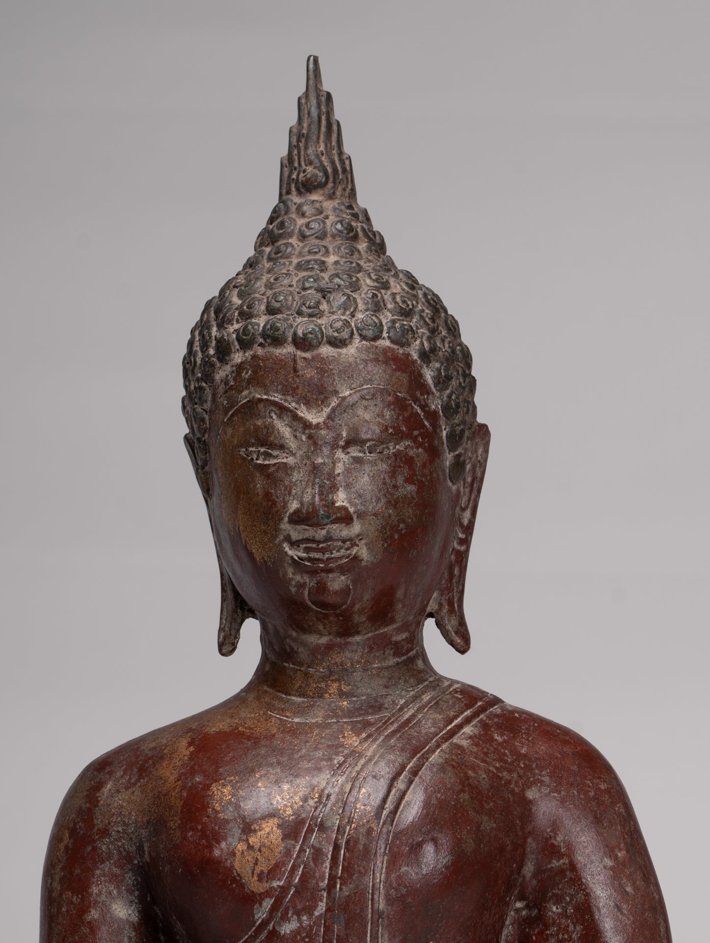 Buddha Statue - Antique Sukhothai Style Thai Enlightenment Buddha Statue - 42cm/17"