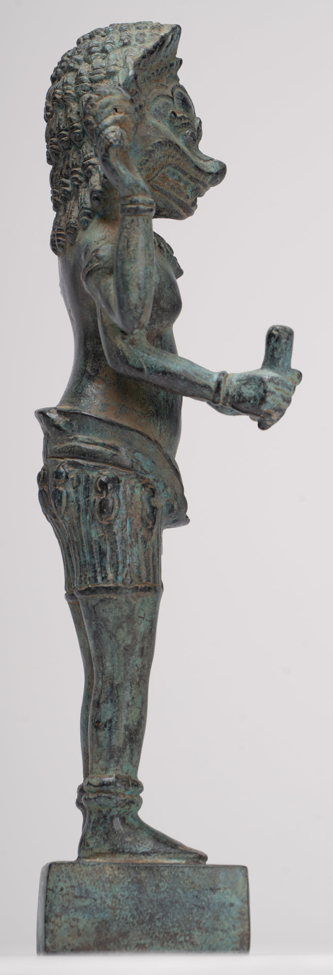 Antique Khmer Style Bronze - Vishnu Avatar - Narasimha or Narasingh - 25cm/10"