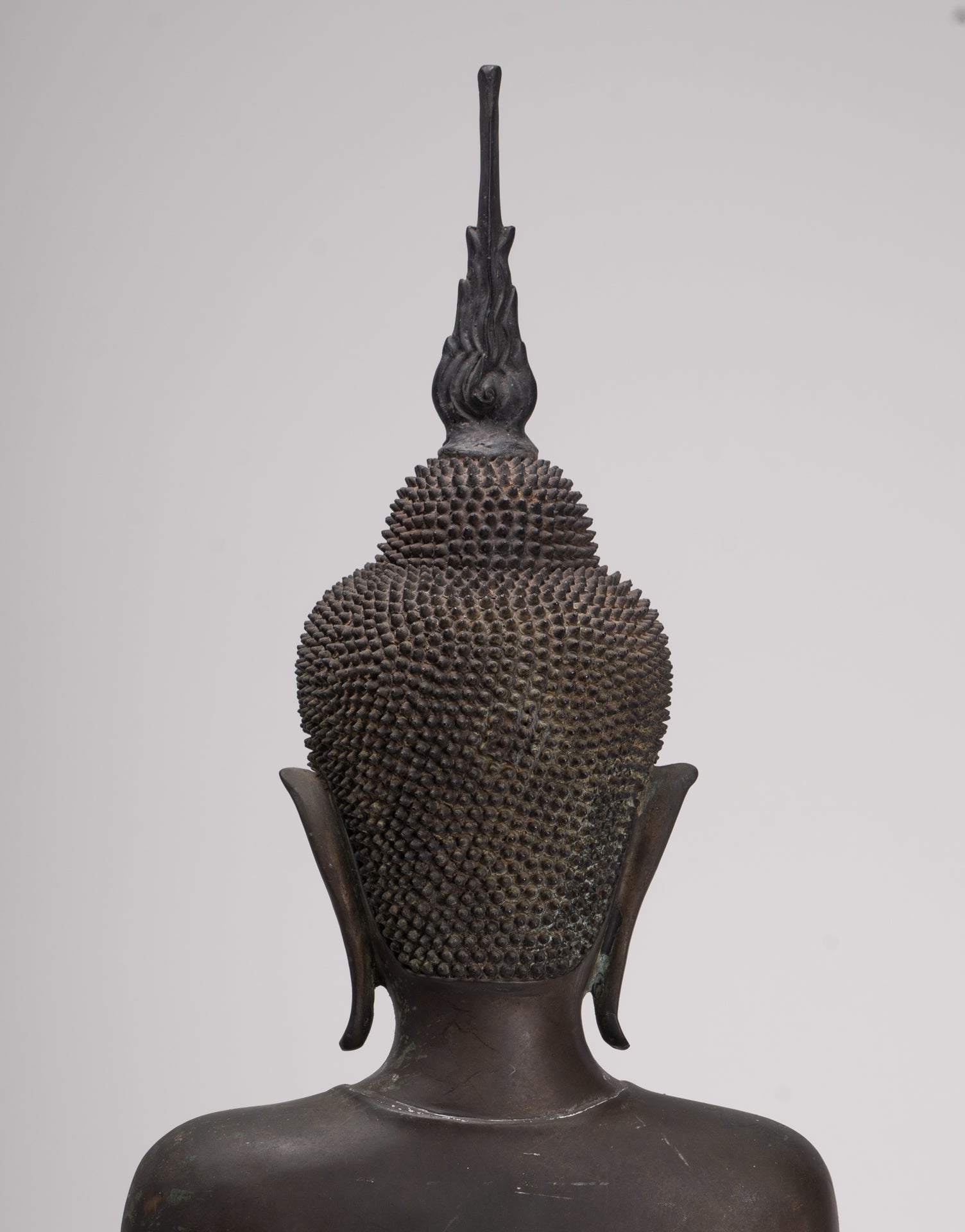 Buddha Statue - Antique U Thong Style Bronze Enlightenment Buddha Torso - 65cm/26"