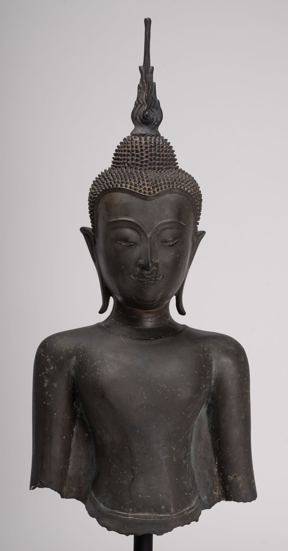 Buddha Statue - Antique U Thong Style Bronze Enlightenment Buddha Torso - 65cm/26"