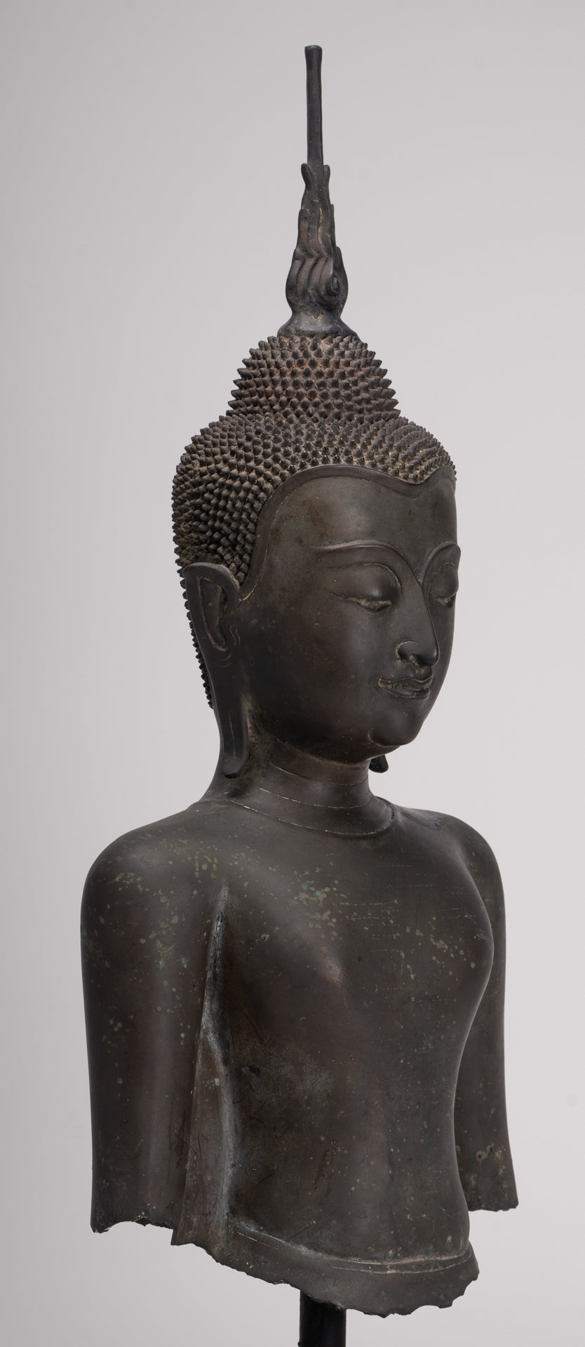 Buddha Statue - Antique U Thong Style Bronze Enlightenment Buddha Torso - 65cm/26"