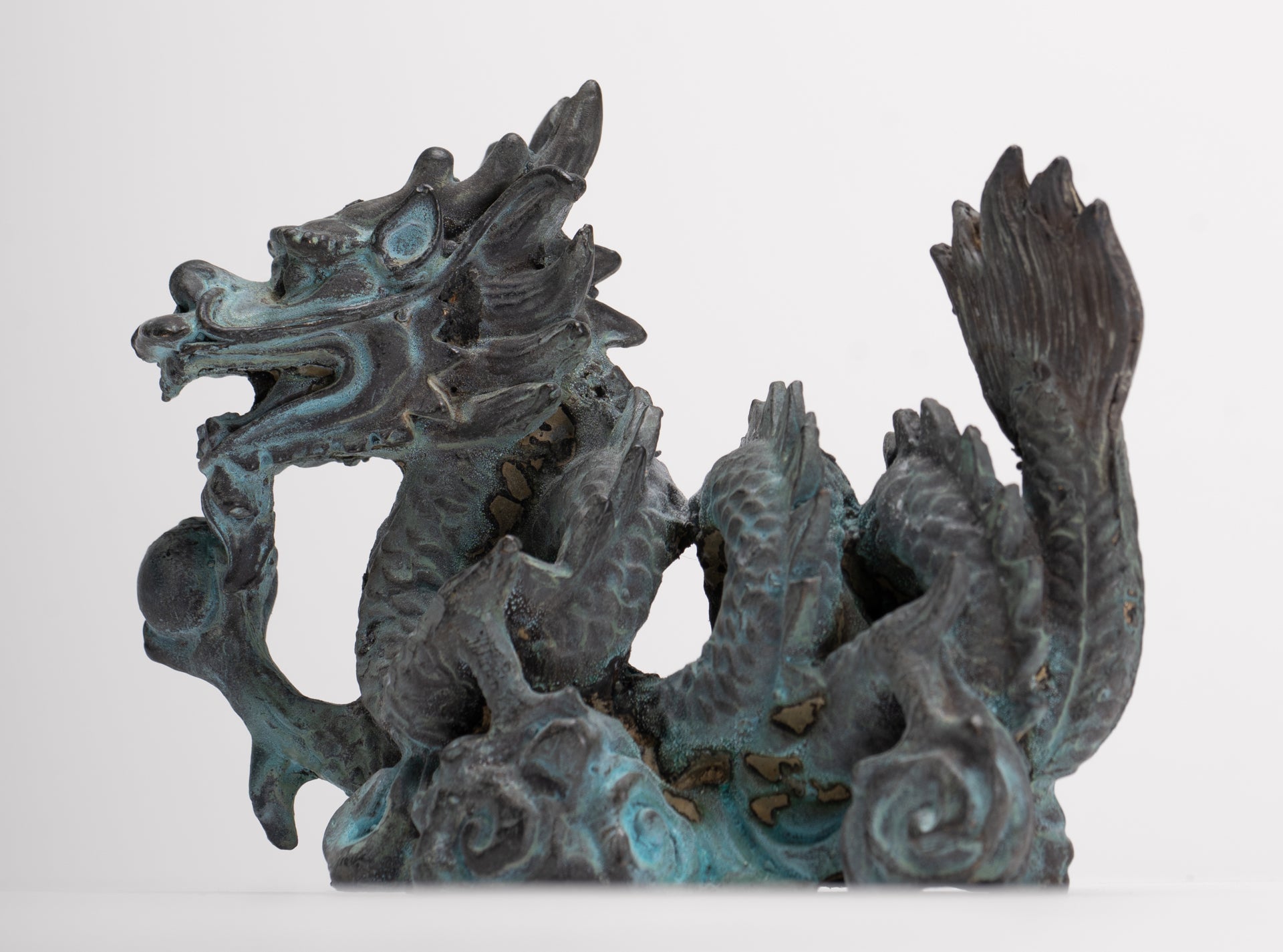 Antique Chinese Style Bronze Dragon Statue - 12.5cm/5"