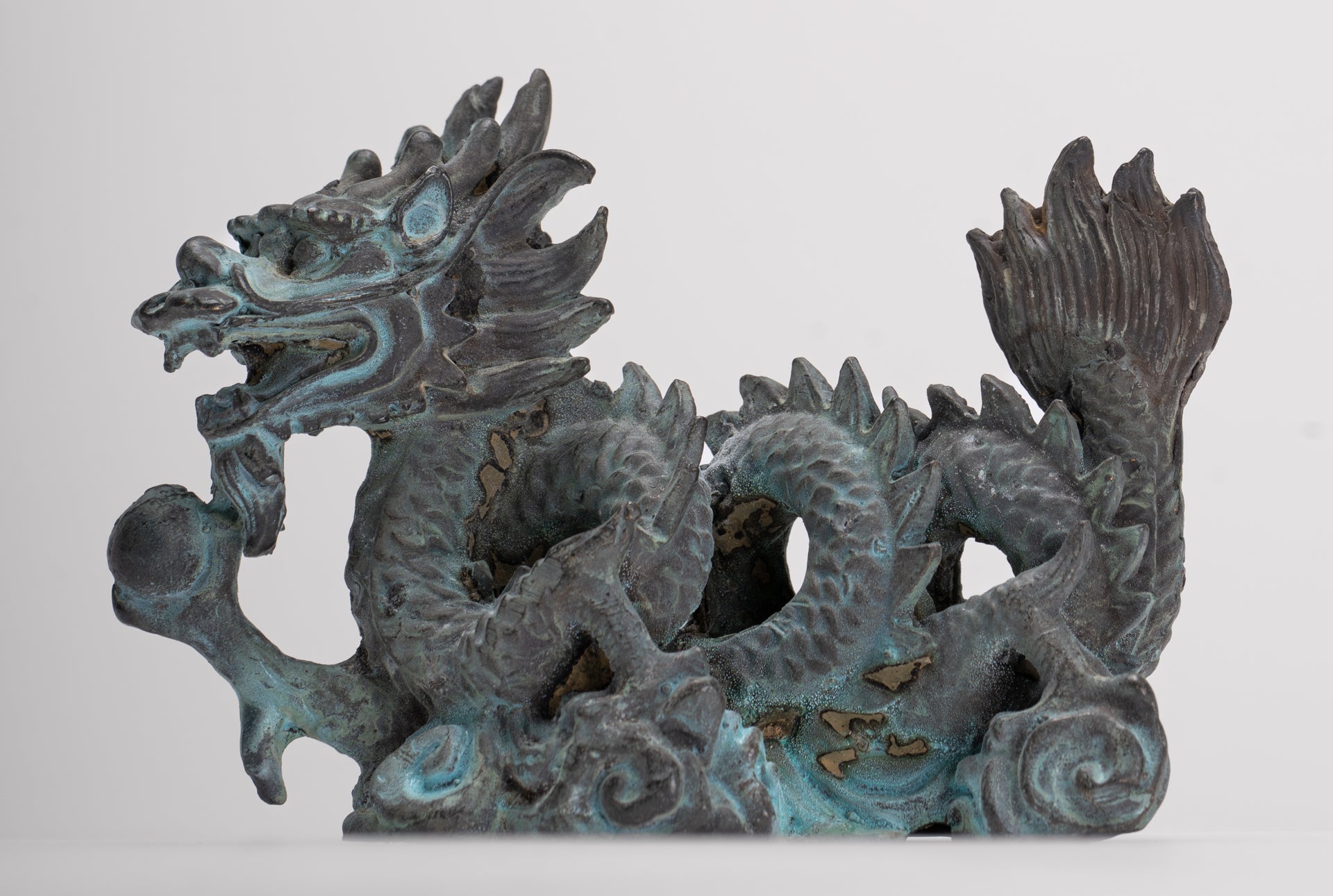Antique Chinese Style Bronze Dragon Statue - 12.5cm/5"