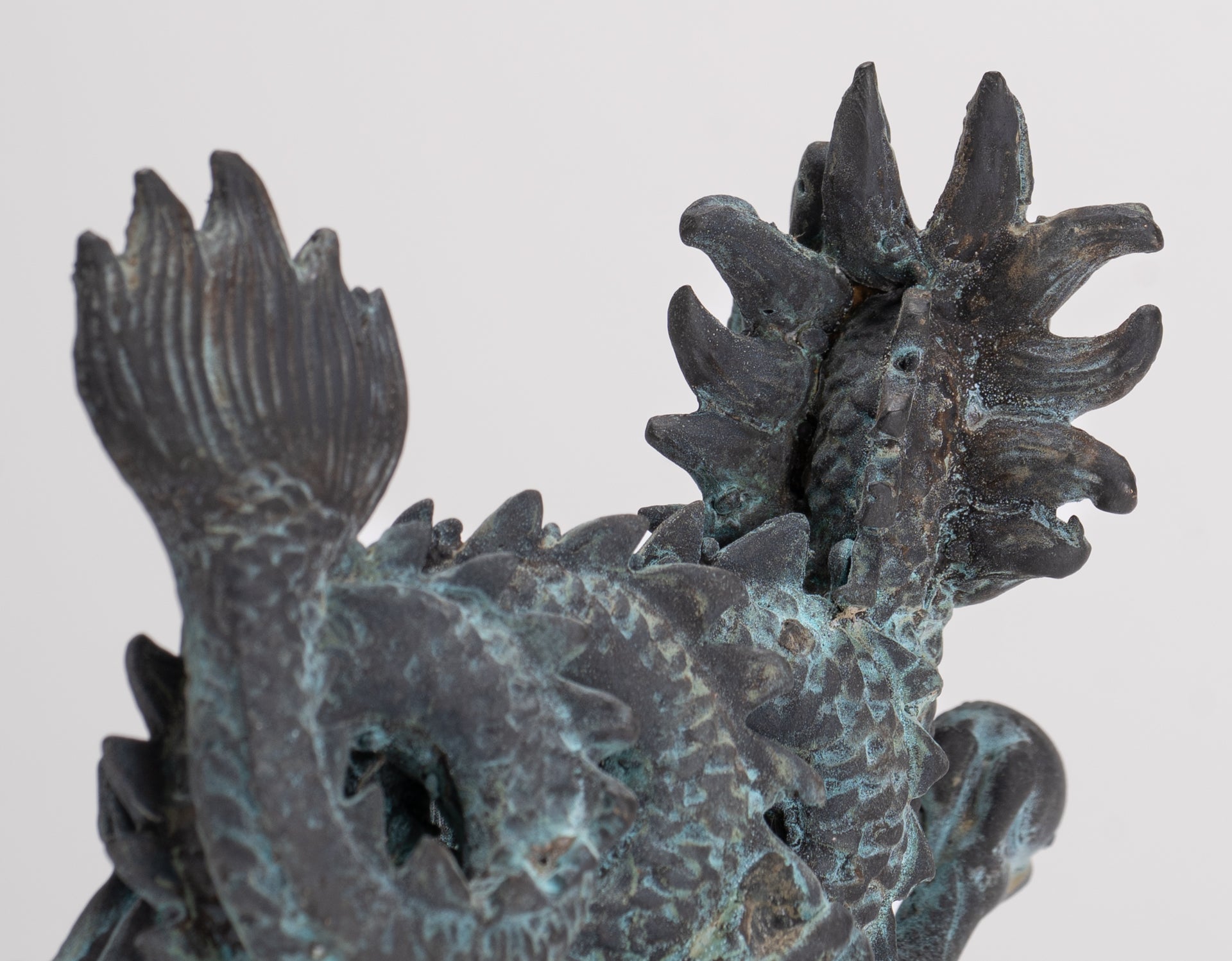 Antique Chinese Style Bronze Dragon Statue - 12.5cm/5"