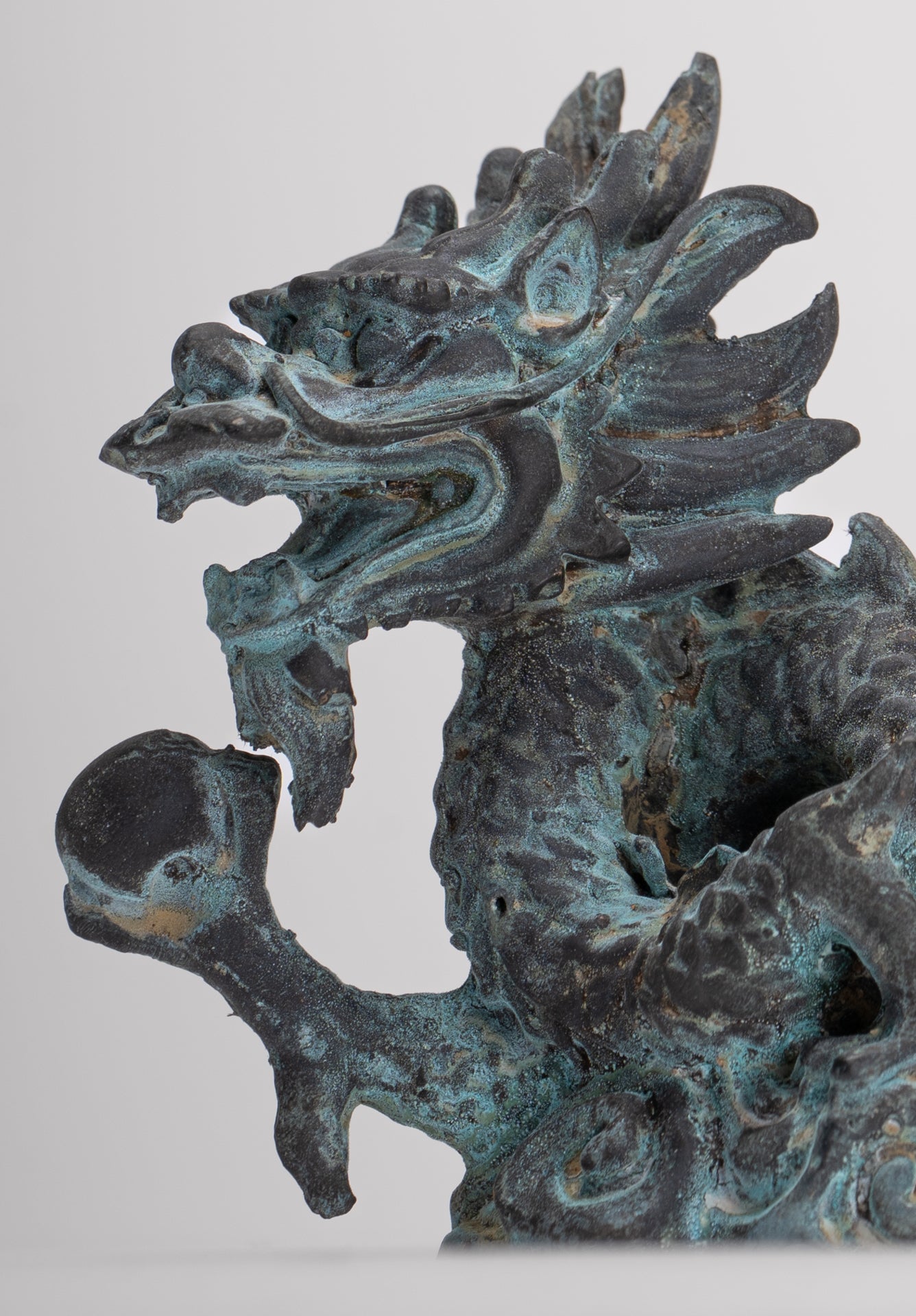 Antique Chinese Style Bronze Dragon Statue - 12.5cm/5"