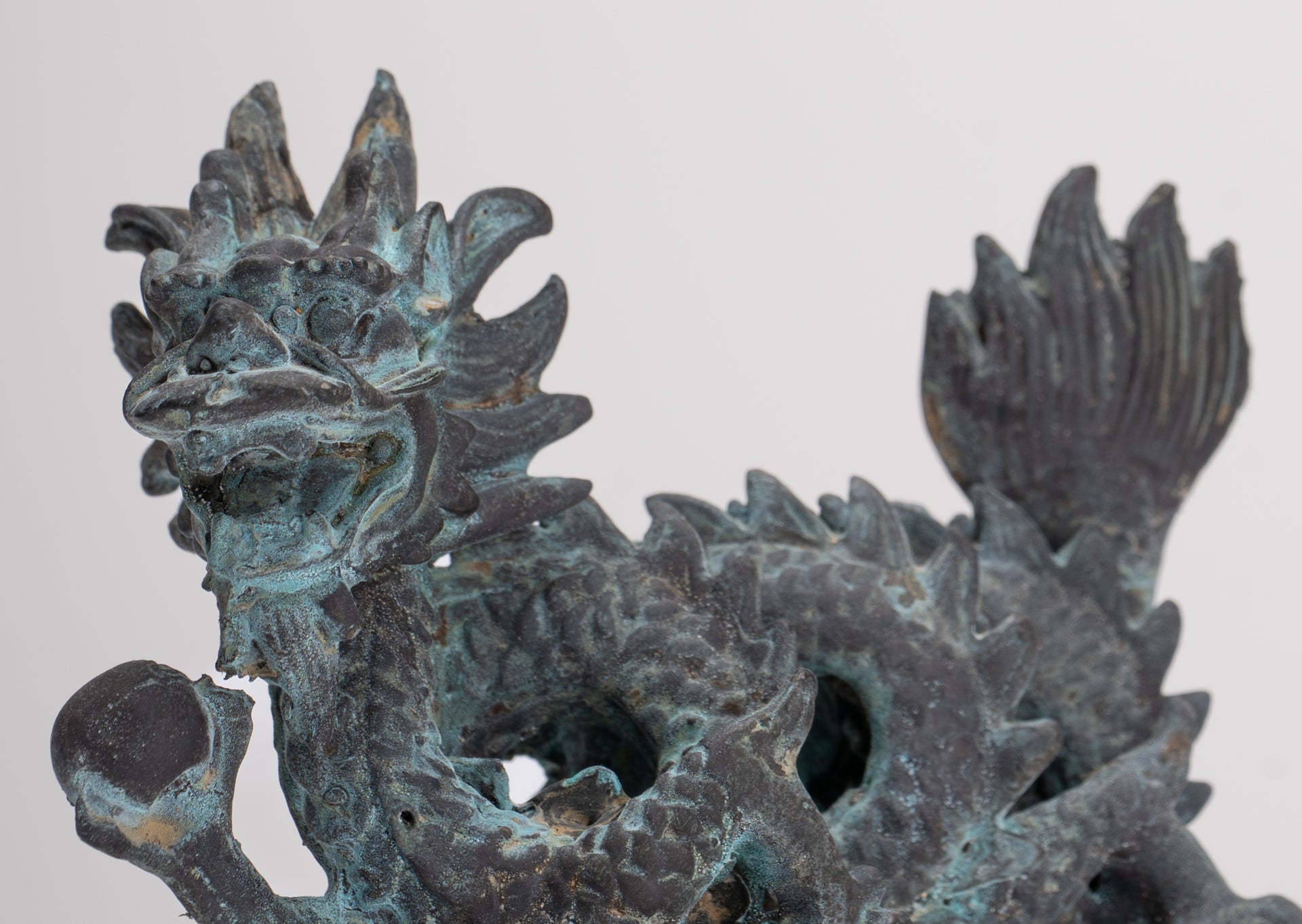 Antique Chinese Style Bronze Dragon Statue - 12.5cm/5"