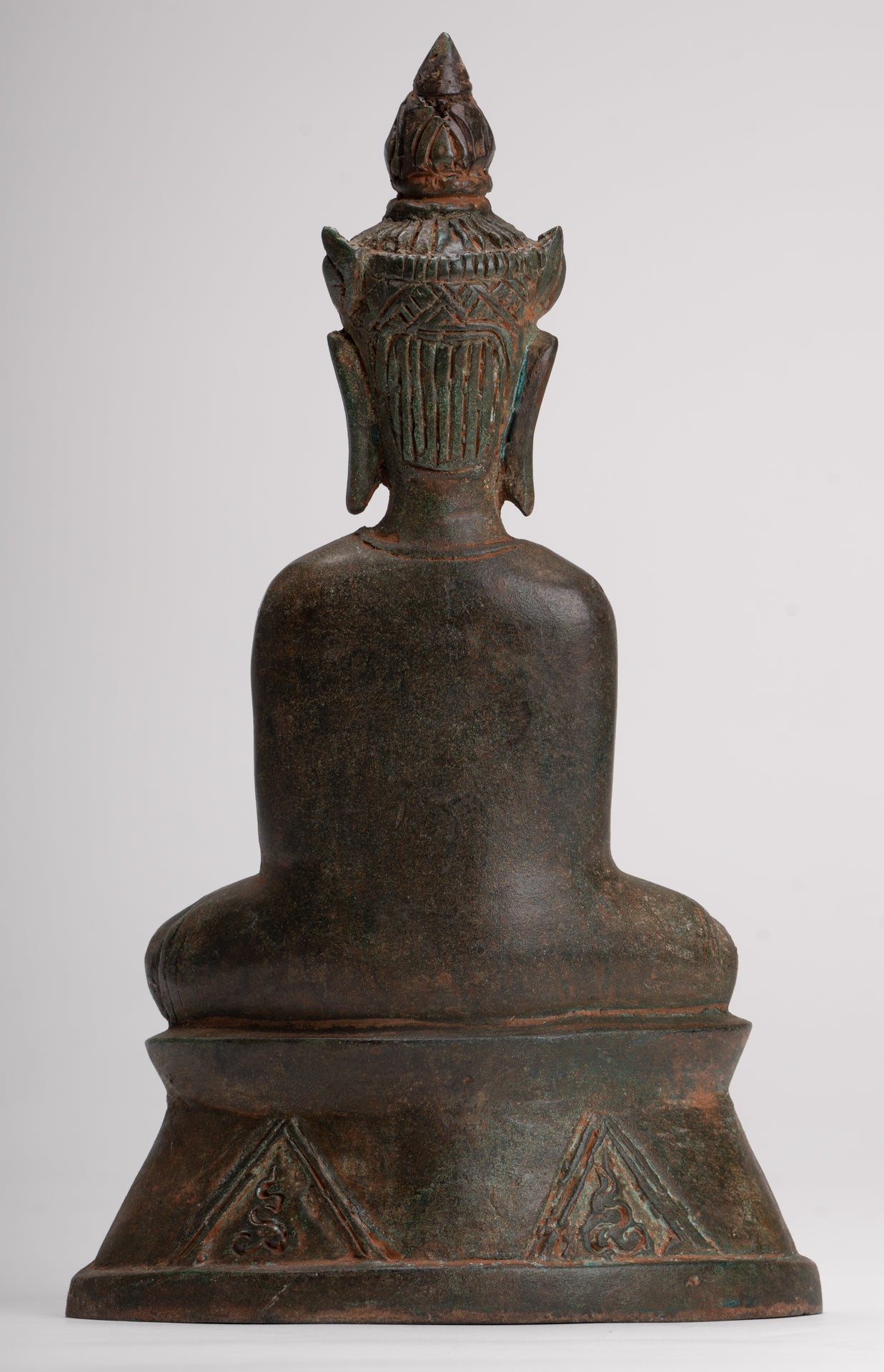 Buddha Statue - Seated Antique Laos Style Meditation Buddha Statue - 26cm/10"