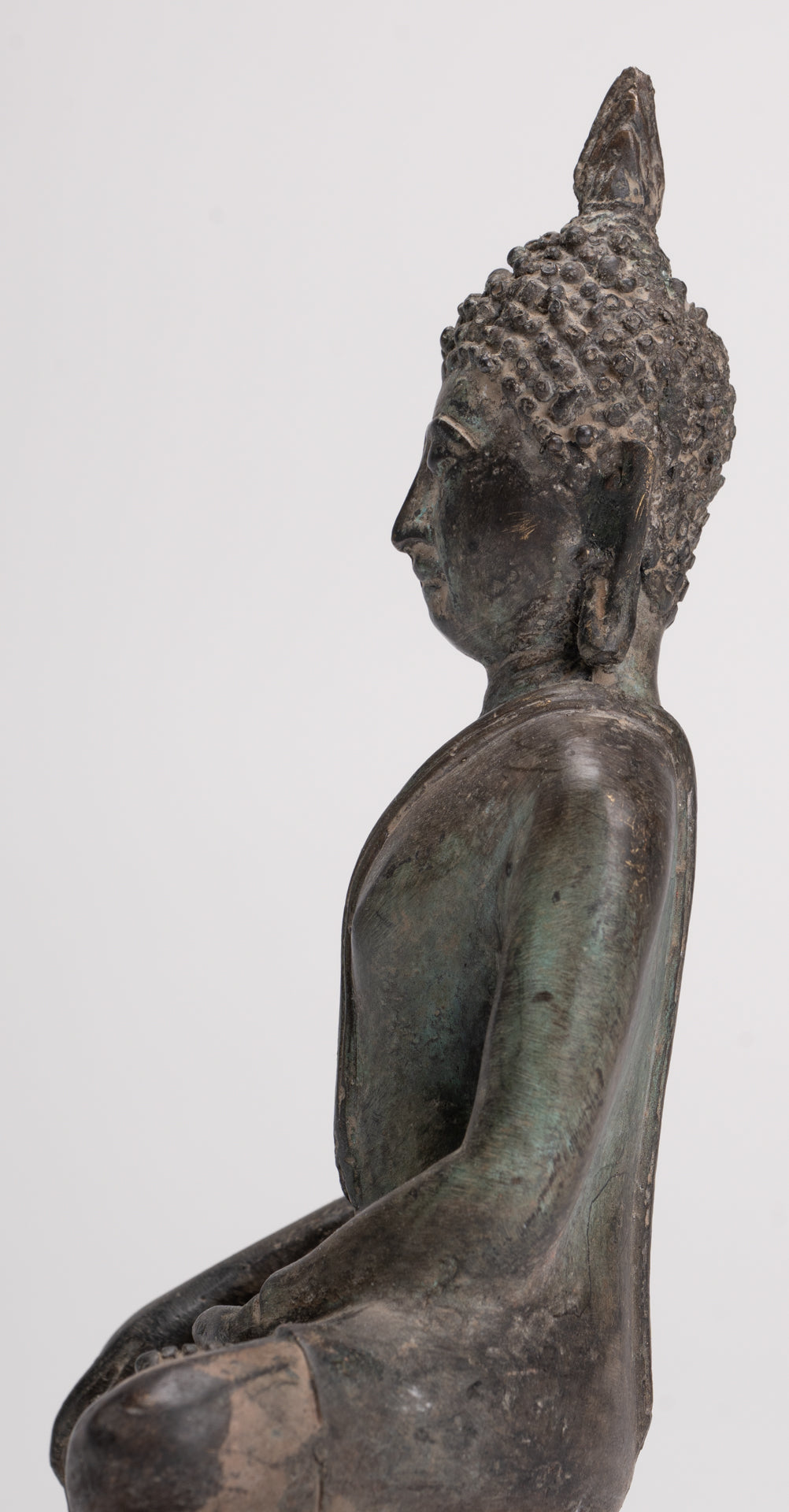 Buddha Statue - Antique Sukhothai Style Thai Enlightenment Buddha Statue - 17cm/7"