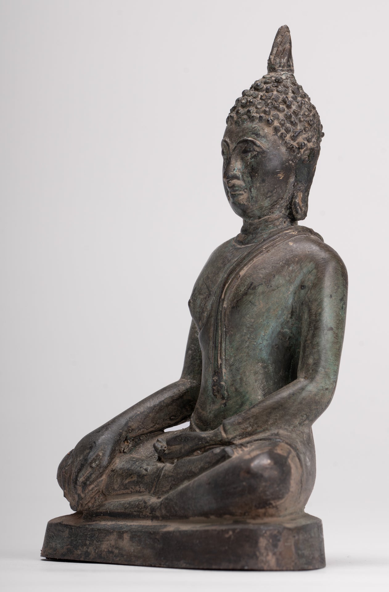 Buddha Statue - Antique Sukhothai Style Thai Enlightenment Buddha Statue - 17cm/7"