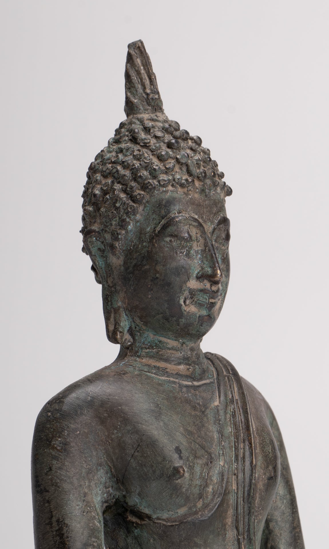 Buddha Statue - Antique Sukhothai Style Thai Enlightenment Buddha Statue - 17cm/7"