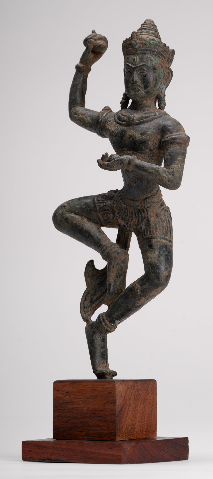 Antique Khmer Style Angkor Wat Bronze Dancing Apsara or Angel - 29cm/12"