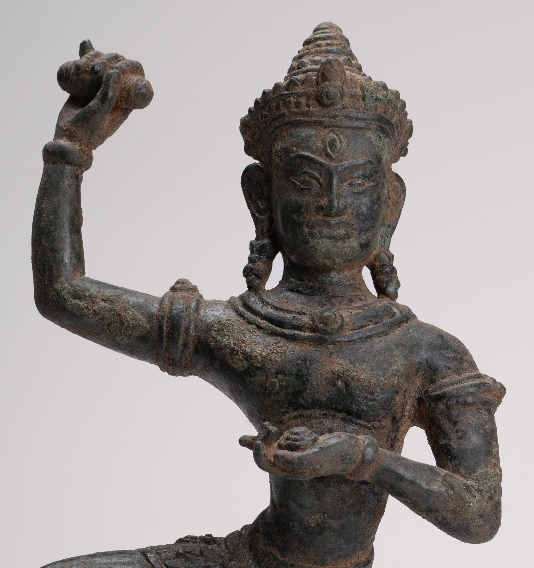 Antique Khmer Style Angkor Wat Bronze Dancing Apsara or Angel - 29cm/12"