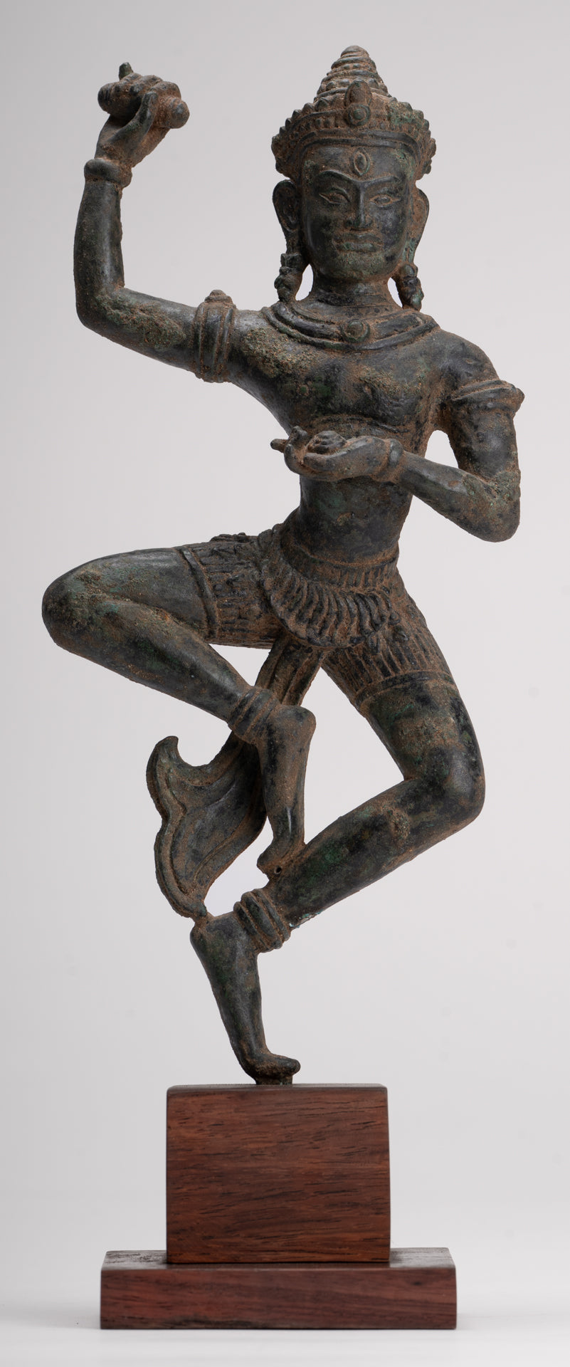 Antique Khmer Style Angkor Wat Bronze Dancing Apsara or Angel - 29cm/12"