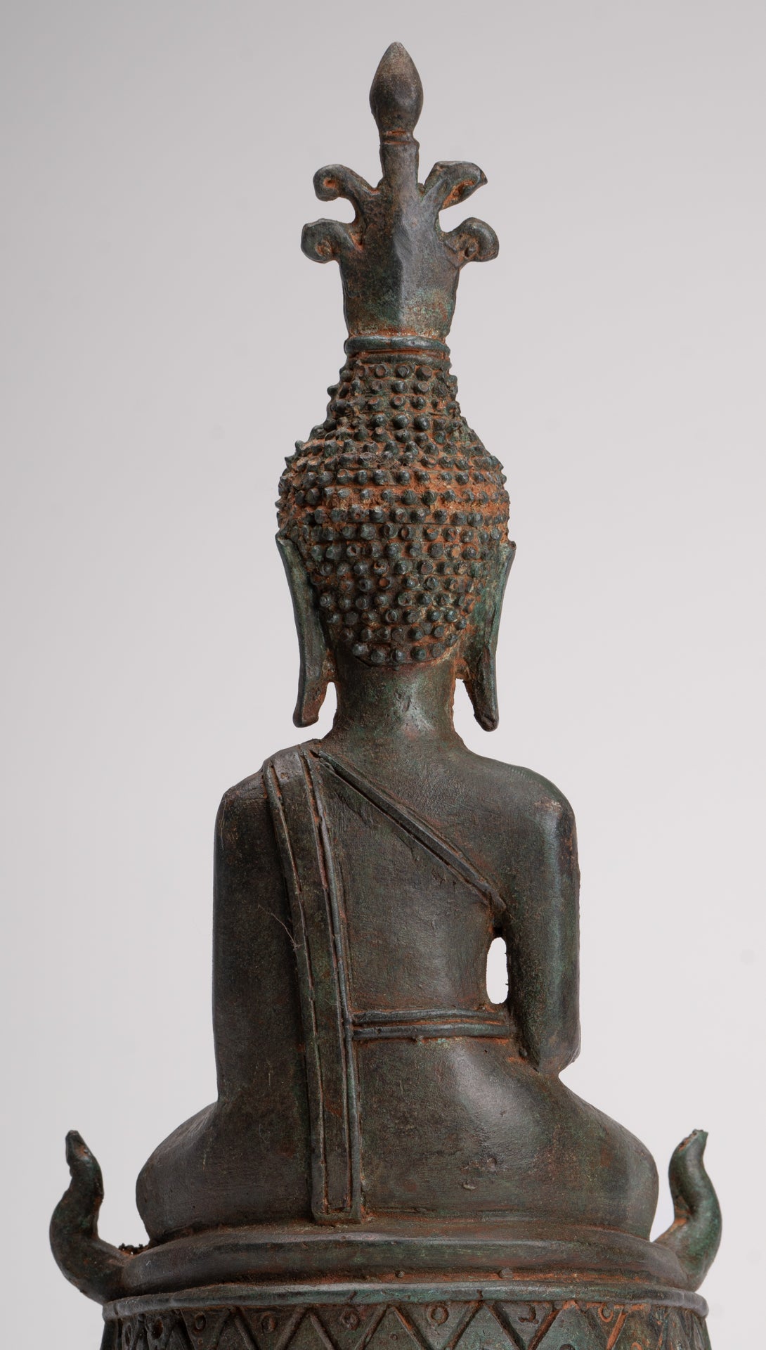 Buddha Statue - Seated Antique Laos Style Meditation Buddha Statue - 26cm/10"