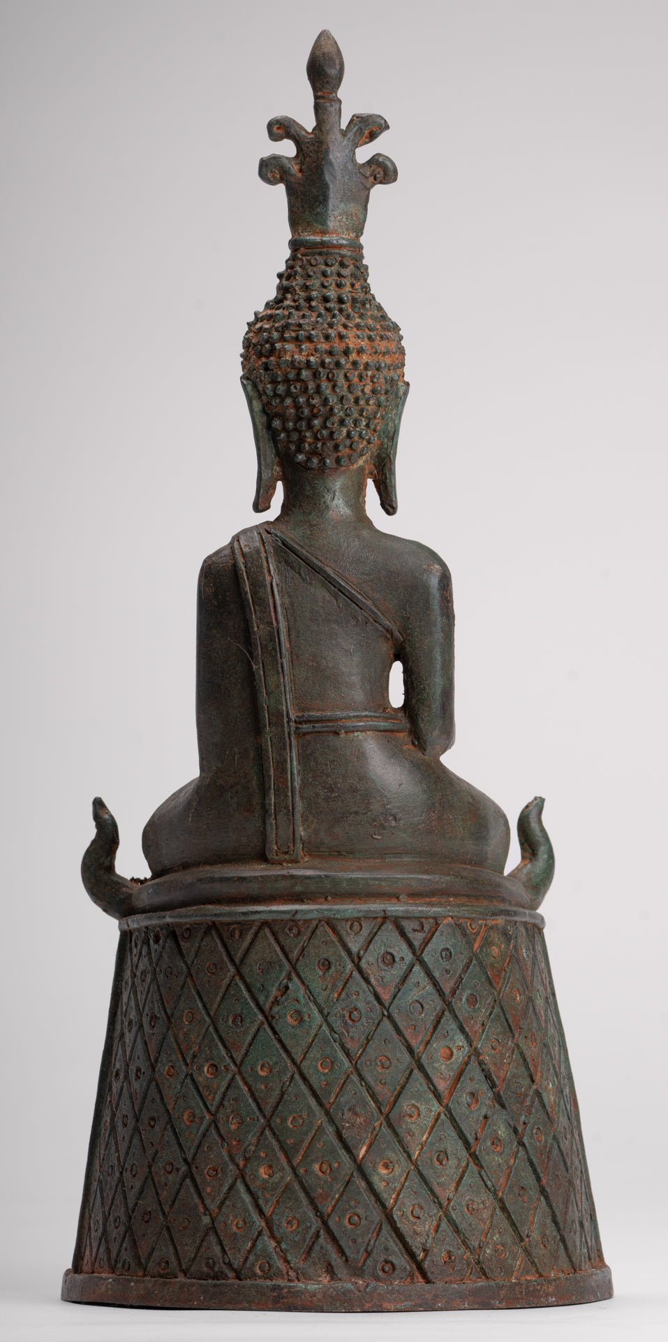 Buddha Statue - Seated Antique Laos Style Meditation Buddha Statue - 26cm/10"