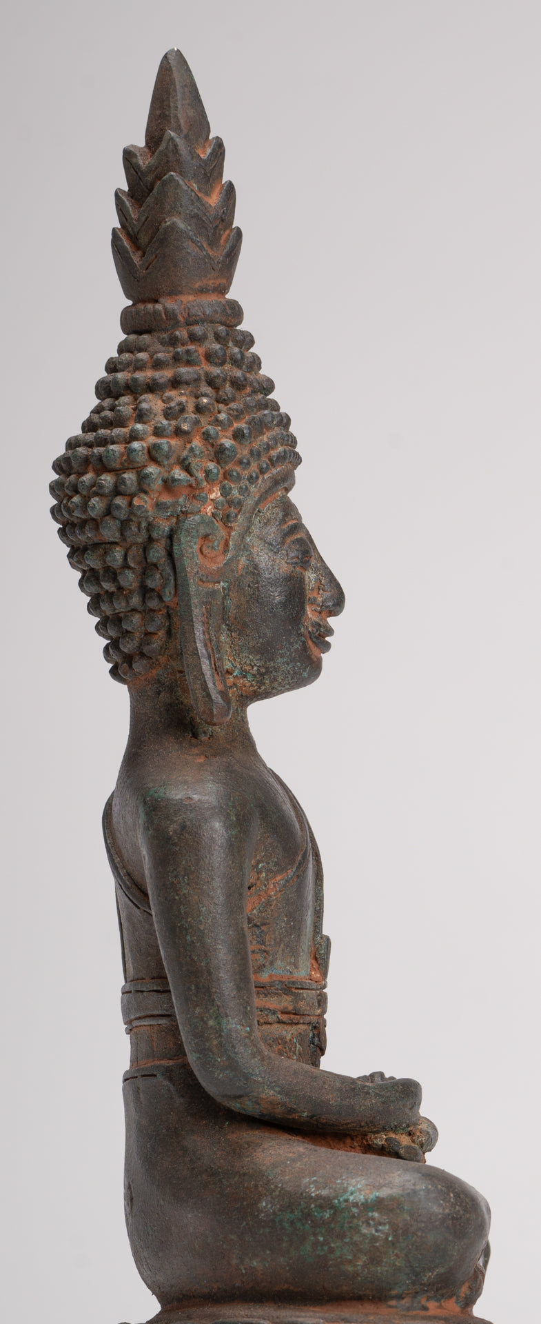 Buddha Statue - Seated Antique Laos Style Meditation Buddha Statue - 31cm/12"