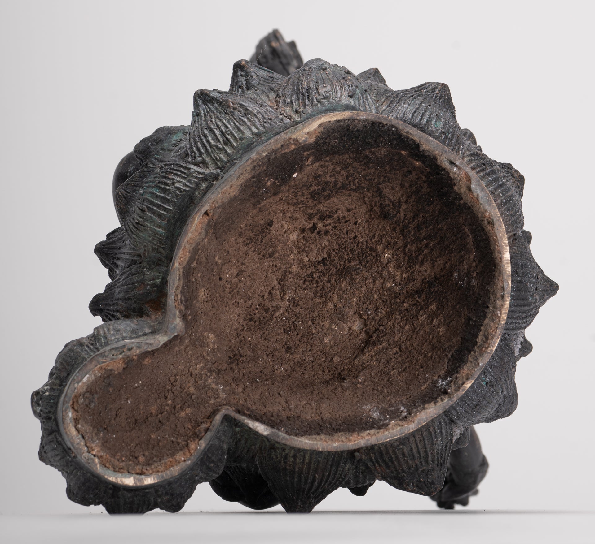 Shiva Statue - Antique Indian Style Bronze Seated 4-Arm Shiva Statue - 25cm/10"