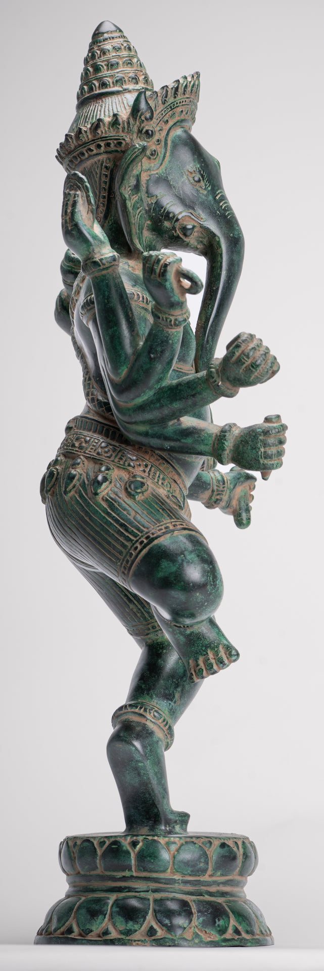 Ganesha Statue - Antique Khmer Style Bronze Dancing Ganesh Statue - 50cm/20"