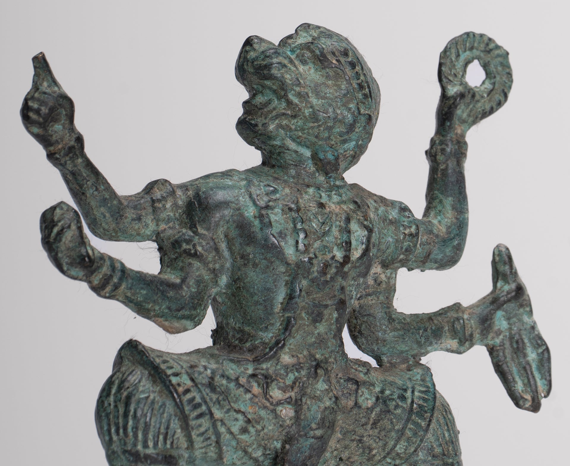 Antique Thai Style Hindu God Hanuman Statue - 12cm/5" Tall