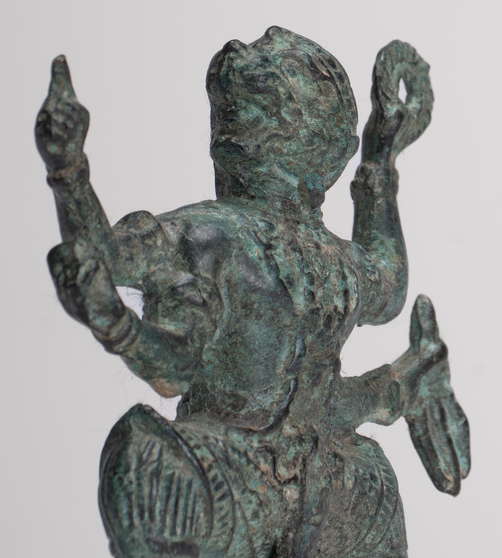 Antique Thai Style Hindu God Hanuman Statue - 12cm/5" Tall