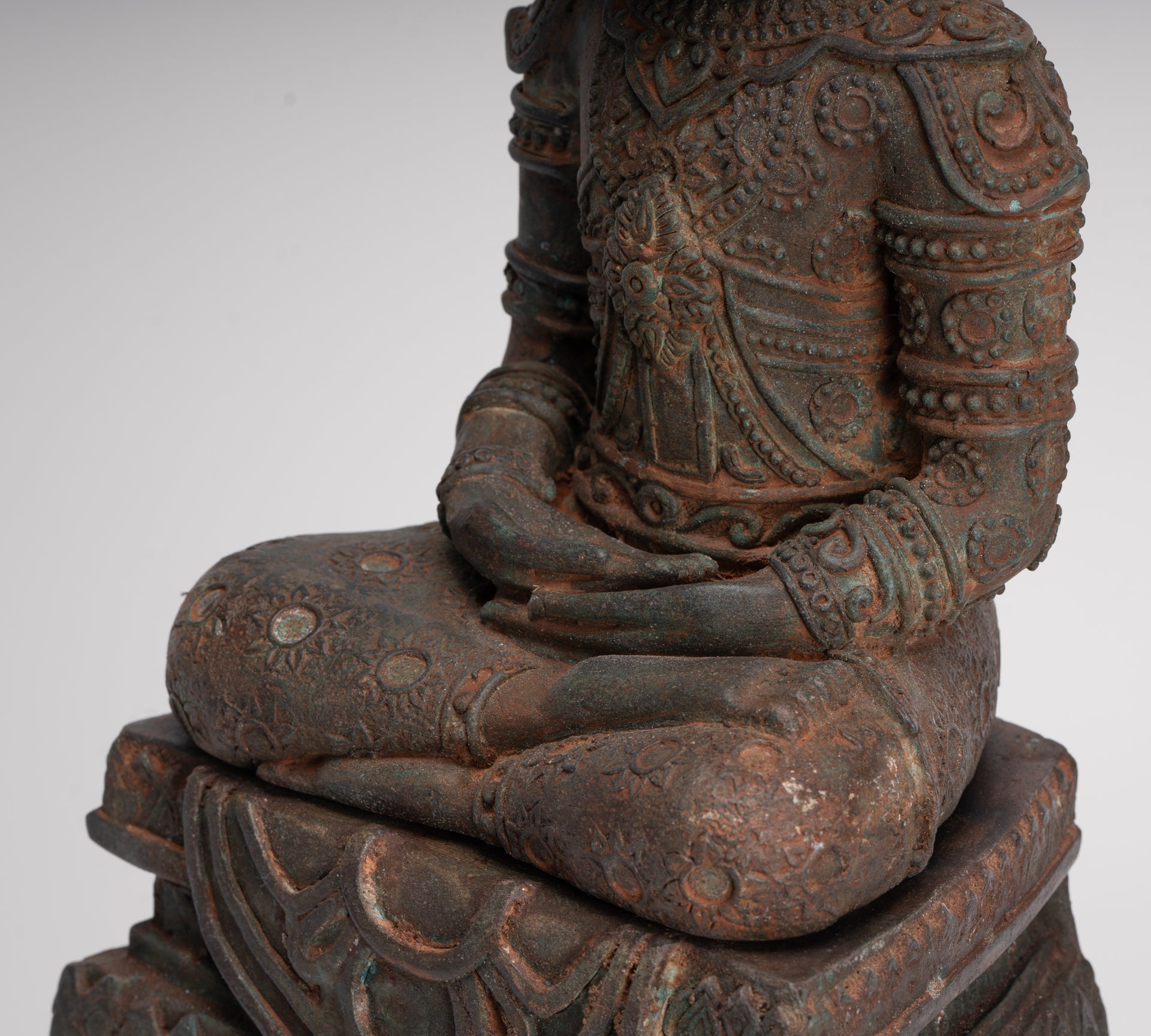 Buddha Statue - Seated Antique Laos Style Meditation Buddha Statue - 61cm/24"