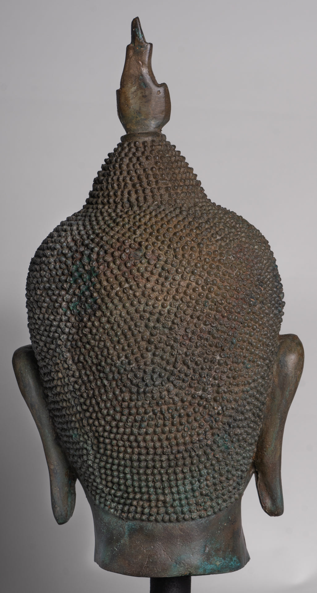 Buddha Statue - Antique U Thong Style Bronze Enlightenment Buddha Head - 47cm/19"