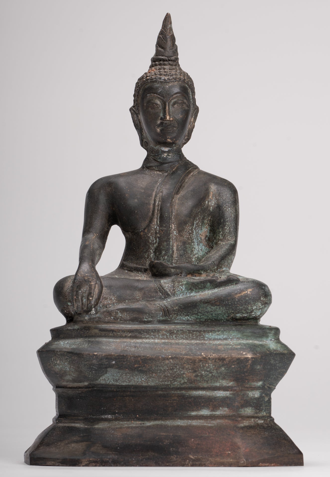 Buddha Statue - Antique Thai Style Luang Pho Phra Sai Buddha Statue - 24cm/10" 