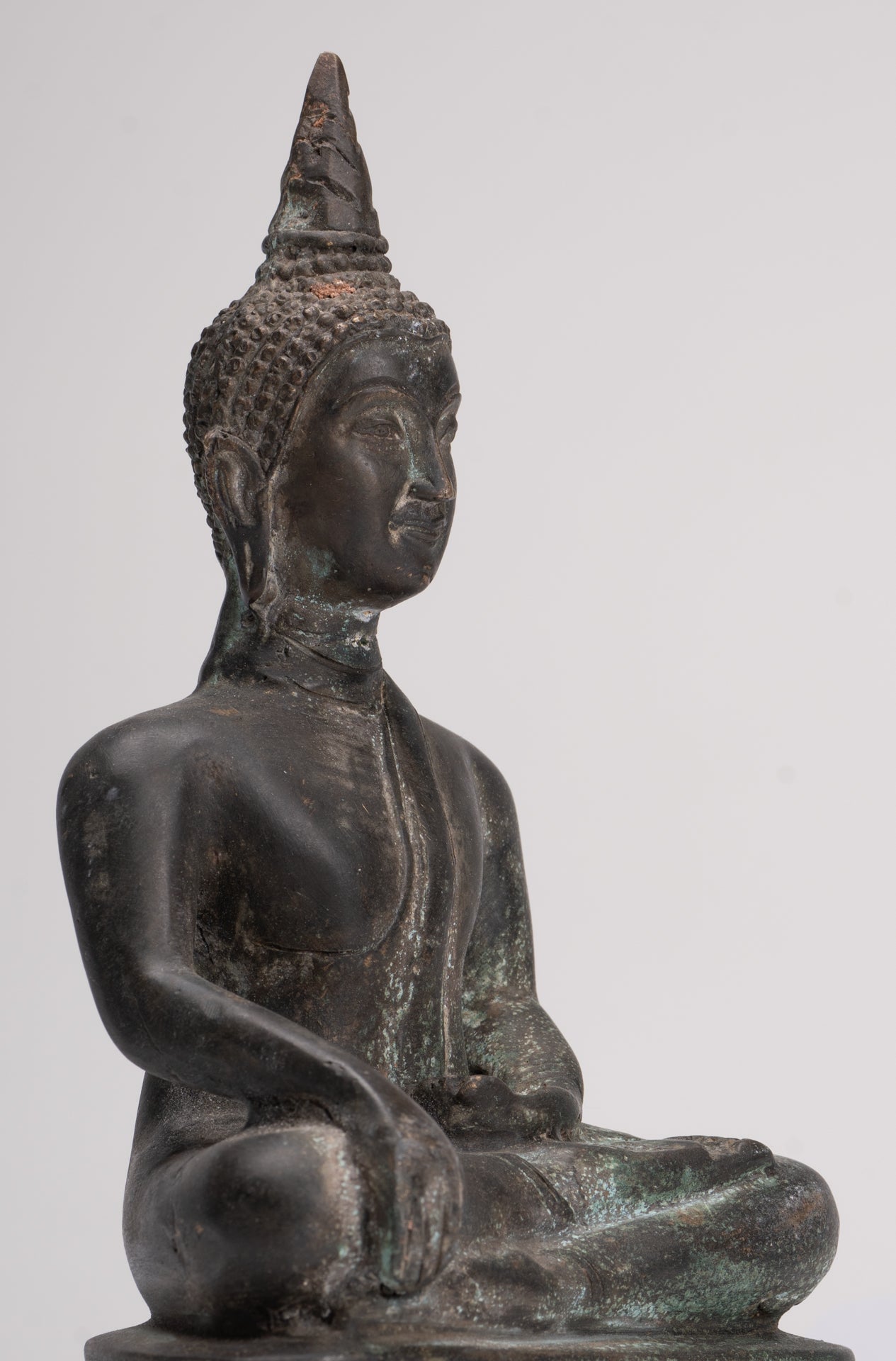 Buddha Statue - Antique Thai Style Luang Pho Phra Sai Buddha Statue - 24cm/10" 