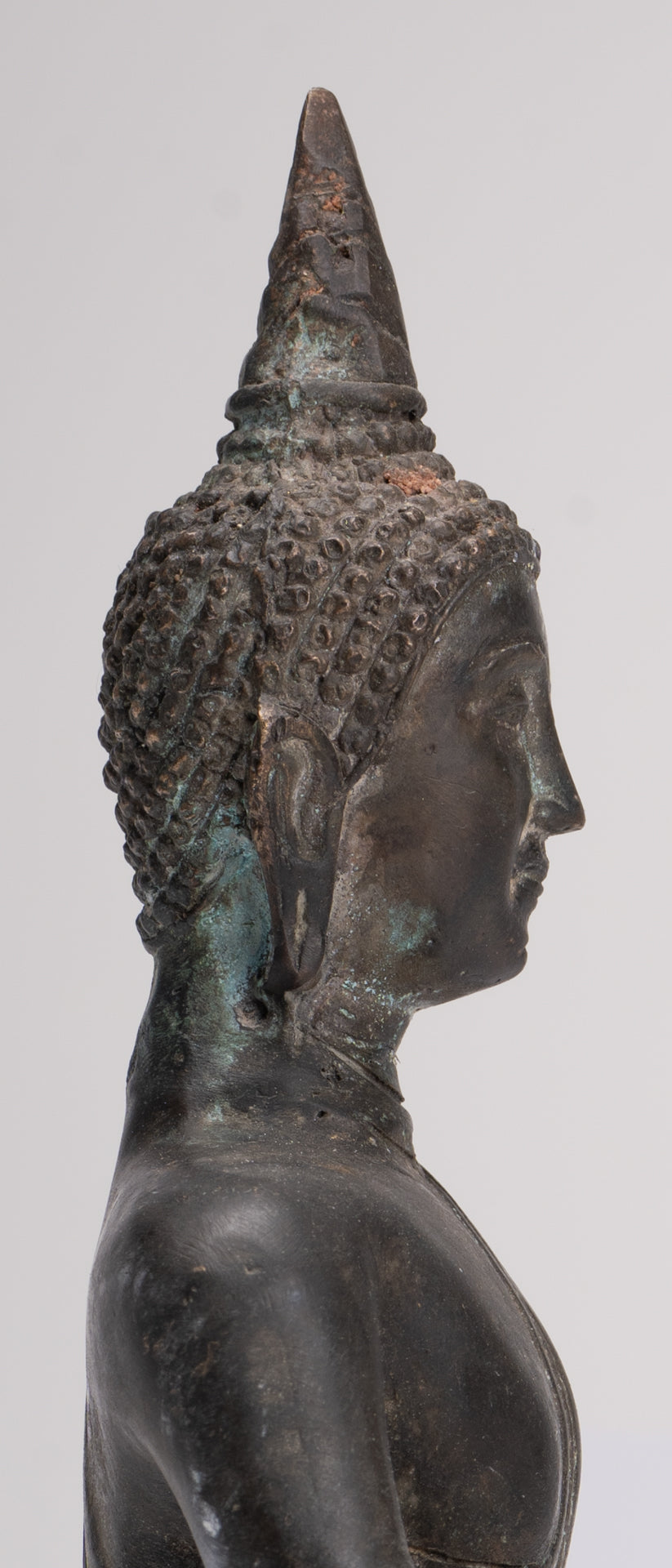 Buddha Statue - Antique Thai Style Luang Pho Phra Sai Buddha Statue - 24cm/10" 